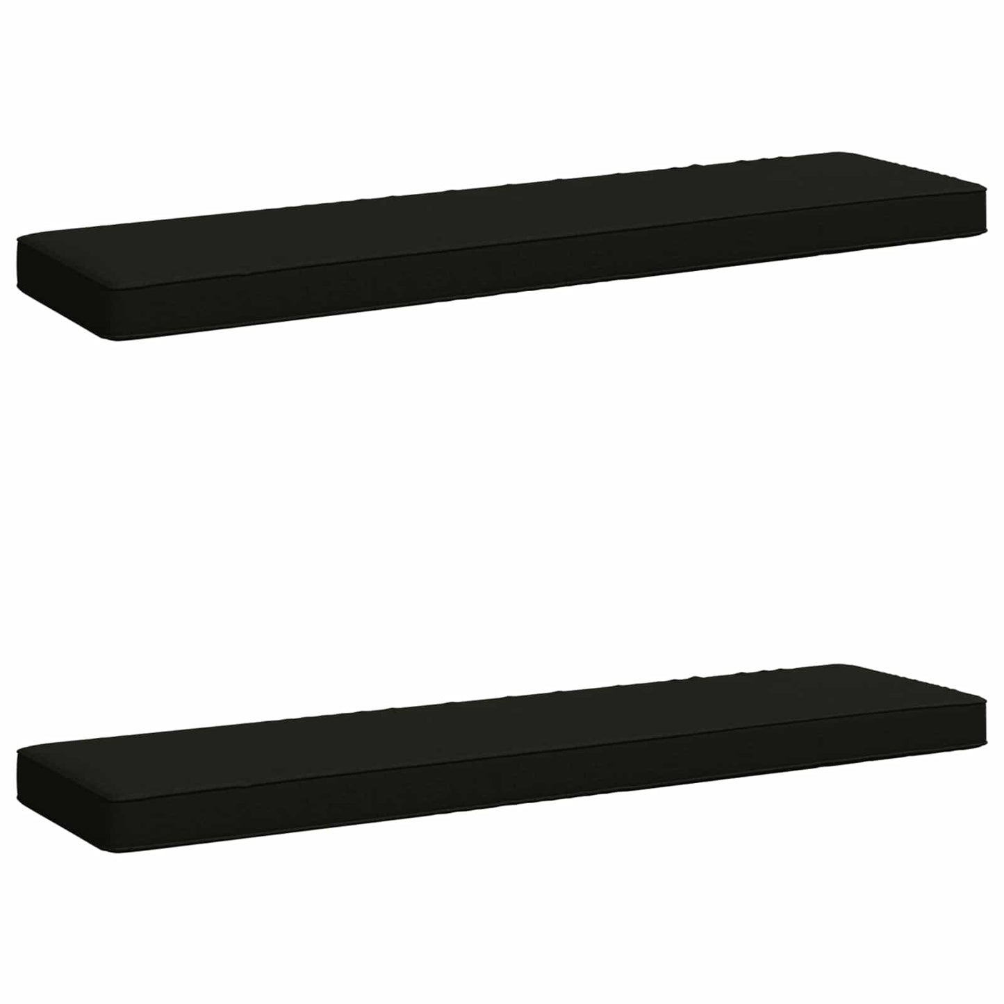 vidaXL Μαξιλάρια Πάγκου 2 Τεμαχίων VUGHT 2 pcs 100% Πολυεστέρας Μαύρο