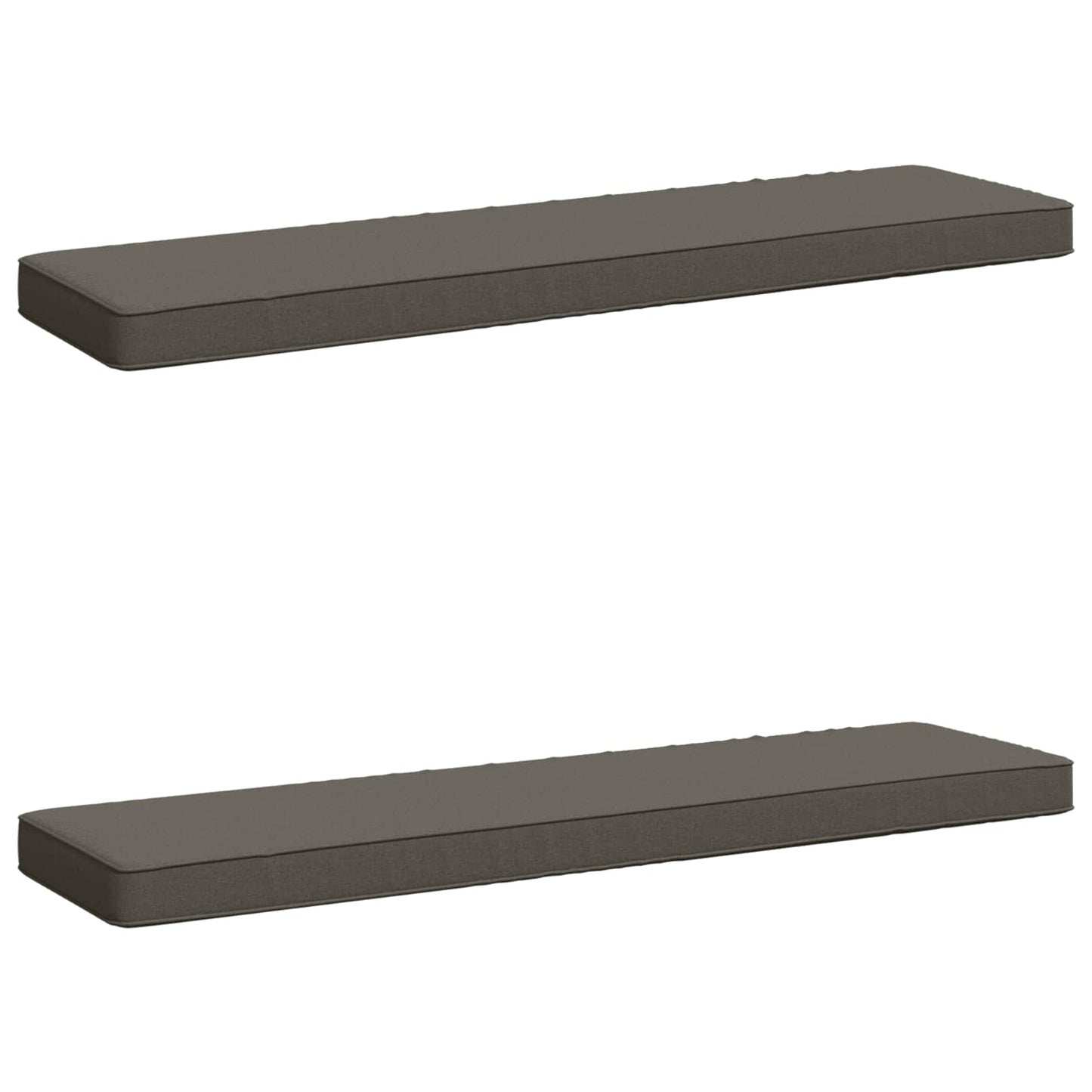 vidaXL Μαξιλάρια Πάγκου 2 Τεμαχίων VUGHT 2 pcs 100% Πολυεστέρας Γκρι
