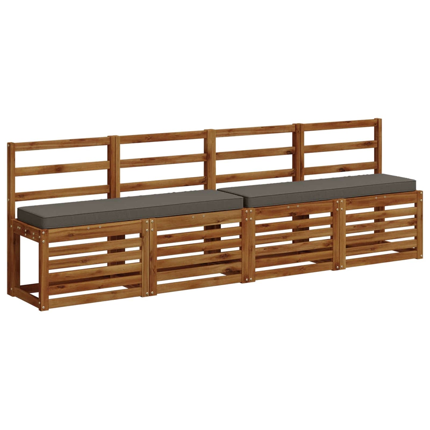 vidaXL Μαξιλάρια Πάγκου 2 Τεμαχίων VUGHT 2 pcs 100% Πολυεστέρας Γκρι