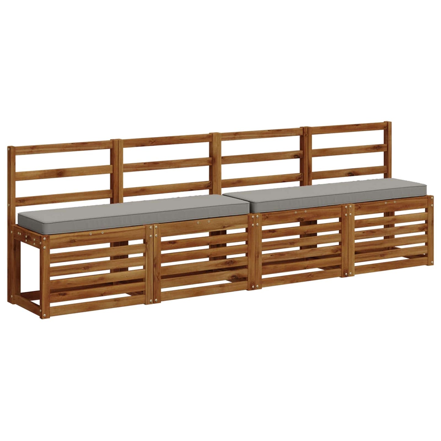 vidaXL Μαξιλάρια Πάγκου 2 Τεμαχίων VUGHT 2 pcs 100% Πολυεστέρας Γκρι
