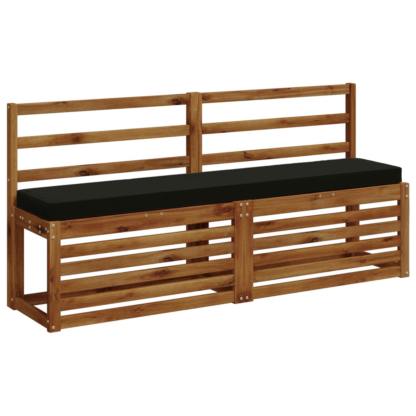 vidaXL Μαξιλάρια Πάγκου 2 Τεμαχίων VUGHT 2 pcs 100% Πολυεστέρας Μαύρο