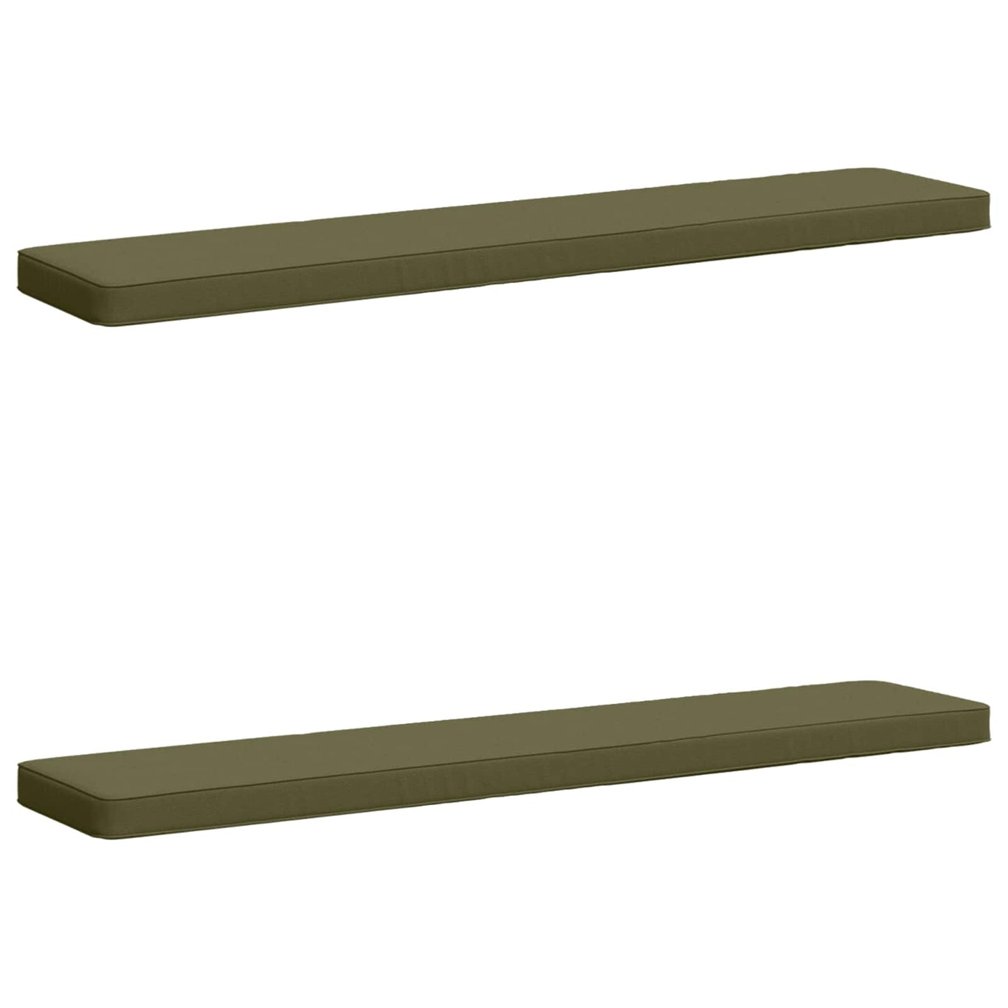 vidaXL Μαξιλάρια Πάγκου 2 Τεμαχίων VUGHT 2 pcs 100% Πολυεστέρας Λαδί