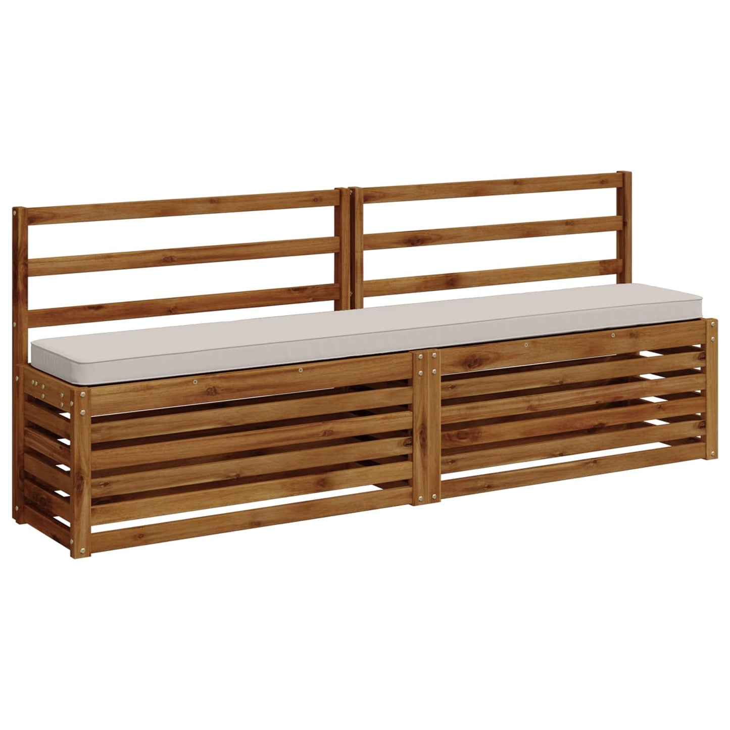vidaXL Μαξιλάρια Πάγκου 2 Τεμαχίων VUGHT 2 pcs 100% Πολυεστέρας Λευκό
