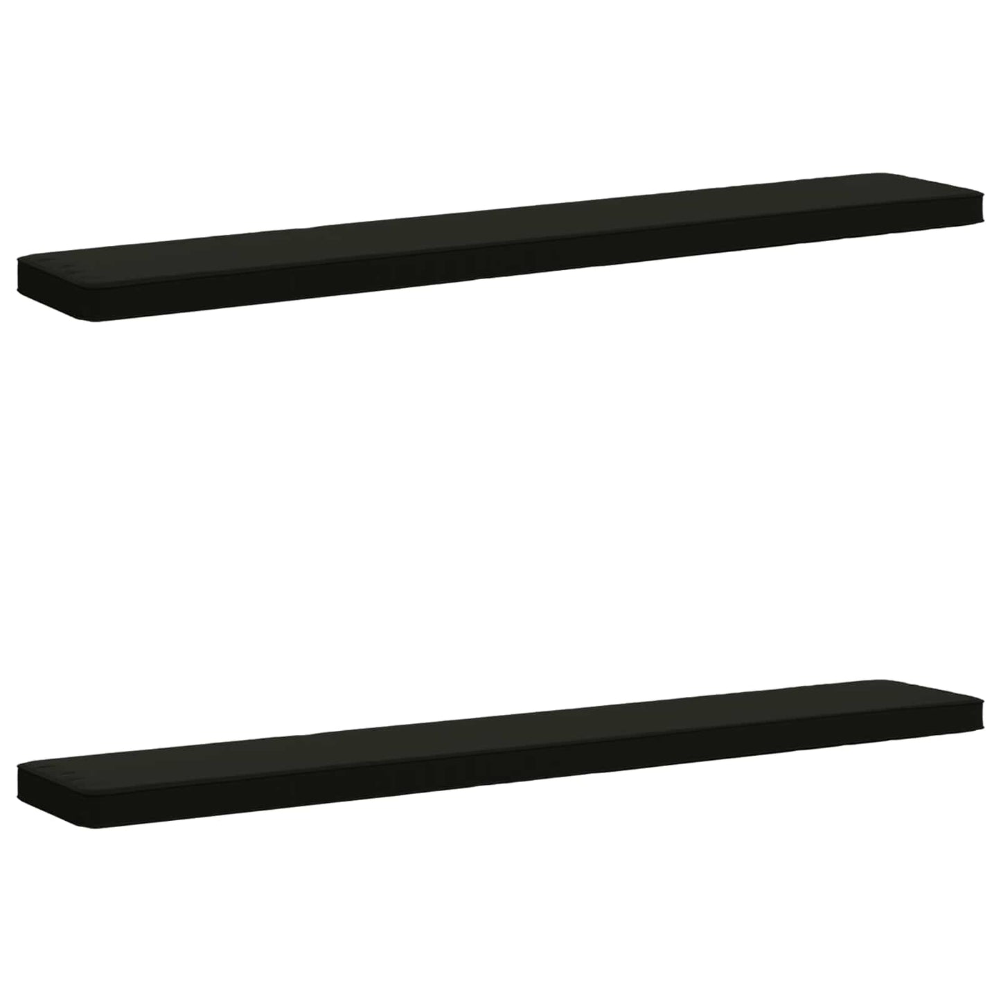 vidaXL Μαξιλάρια Πάγκου 2 Τεμαχίων VUGHT 2 pcs 100% Πολυεστέρας Μαύρο