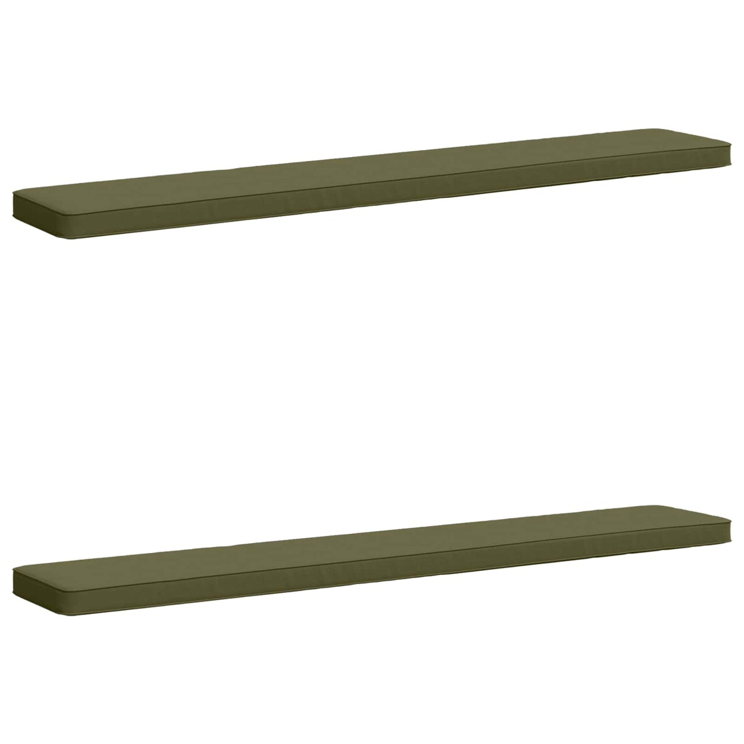 vidaXL Μαξιλάρια Πάγκου 2 Τεμαχίων VUGHT 2 pcs 100% Πολυεστέρας Λαδί