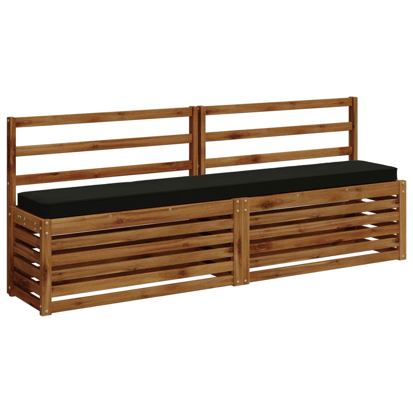 vidaXL Μαξιλάρια Πάγκου 2 Τεμαχίων VUGHT 2 pcs 100% Πολυεστέρας Μαύρο