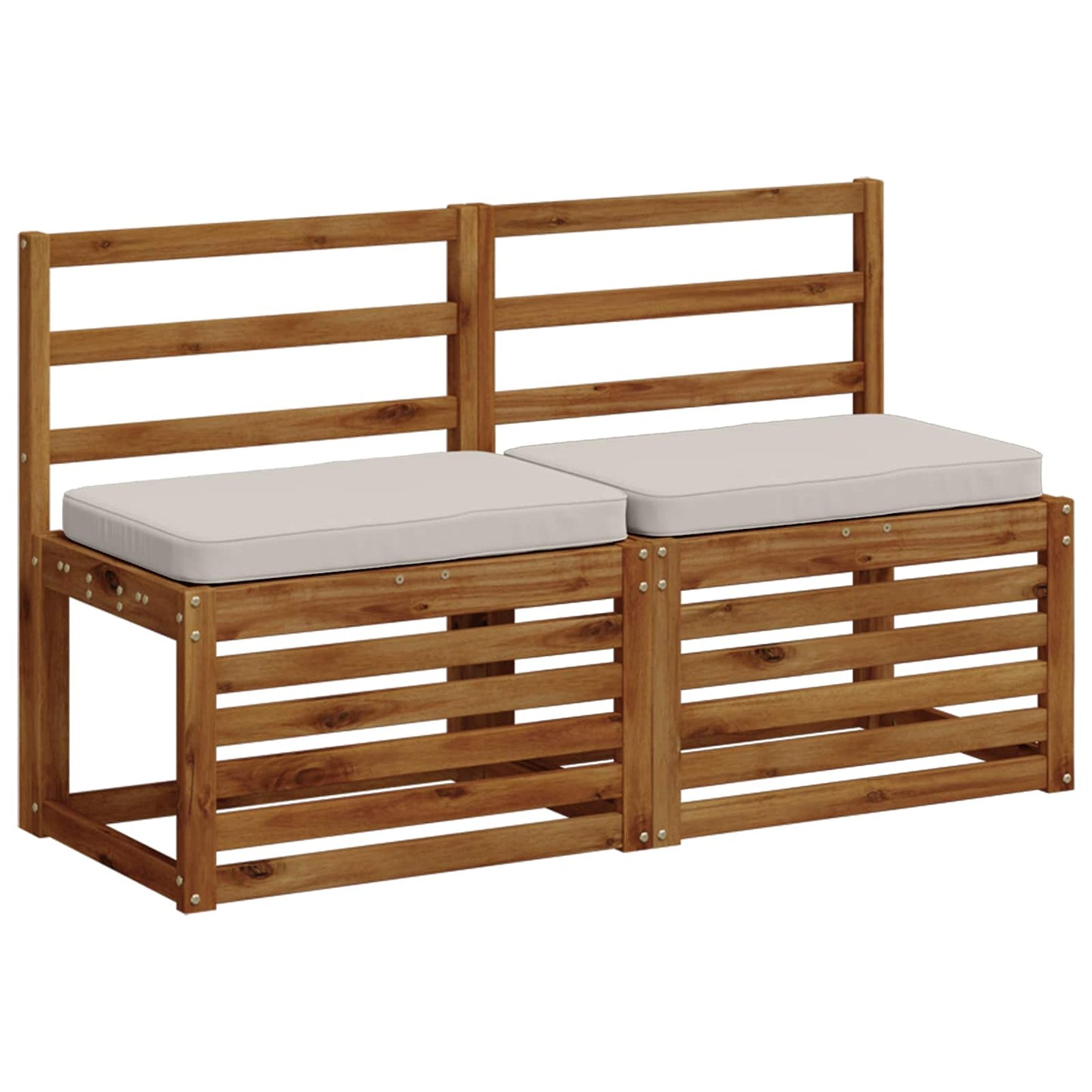 vidaXL Μαξιλάρια Πάγκου 2 Τεμαχίων VUGHT 2 pcs 100% Πολυεστέρας Λευκό