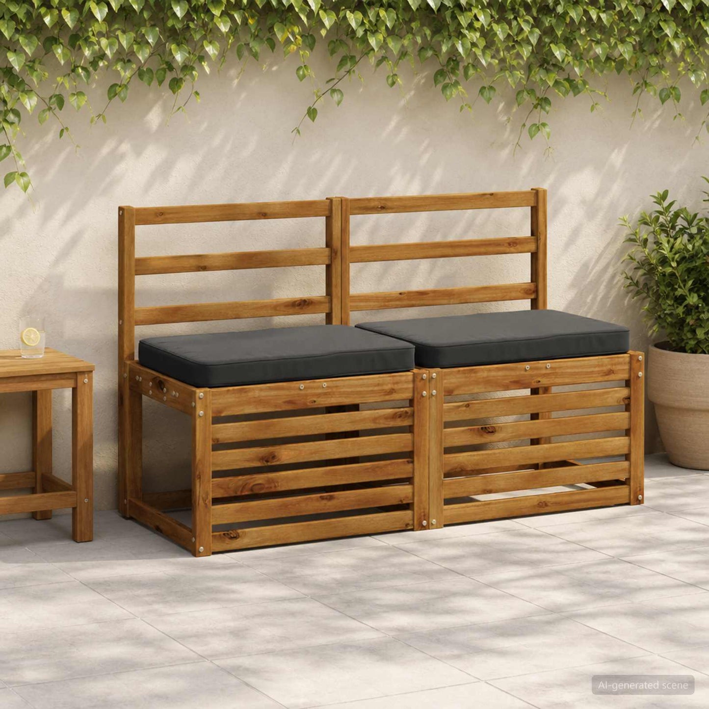 vidaXL Μαξιλάρια Πάγκου 2 Τεμαχίων VUGHT 2 pcs 100% Πολυεστέρας