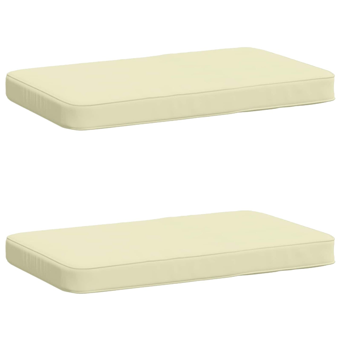vidaXL Μαξιλάρια Πάγκου 2 Τεμαχίων VUGHT 2 pcs 100% Πολυεστέρας Κρεμ