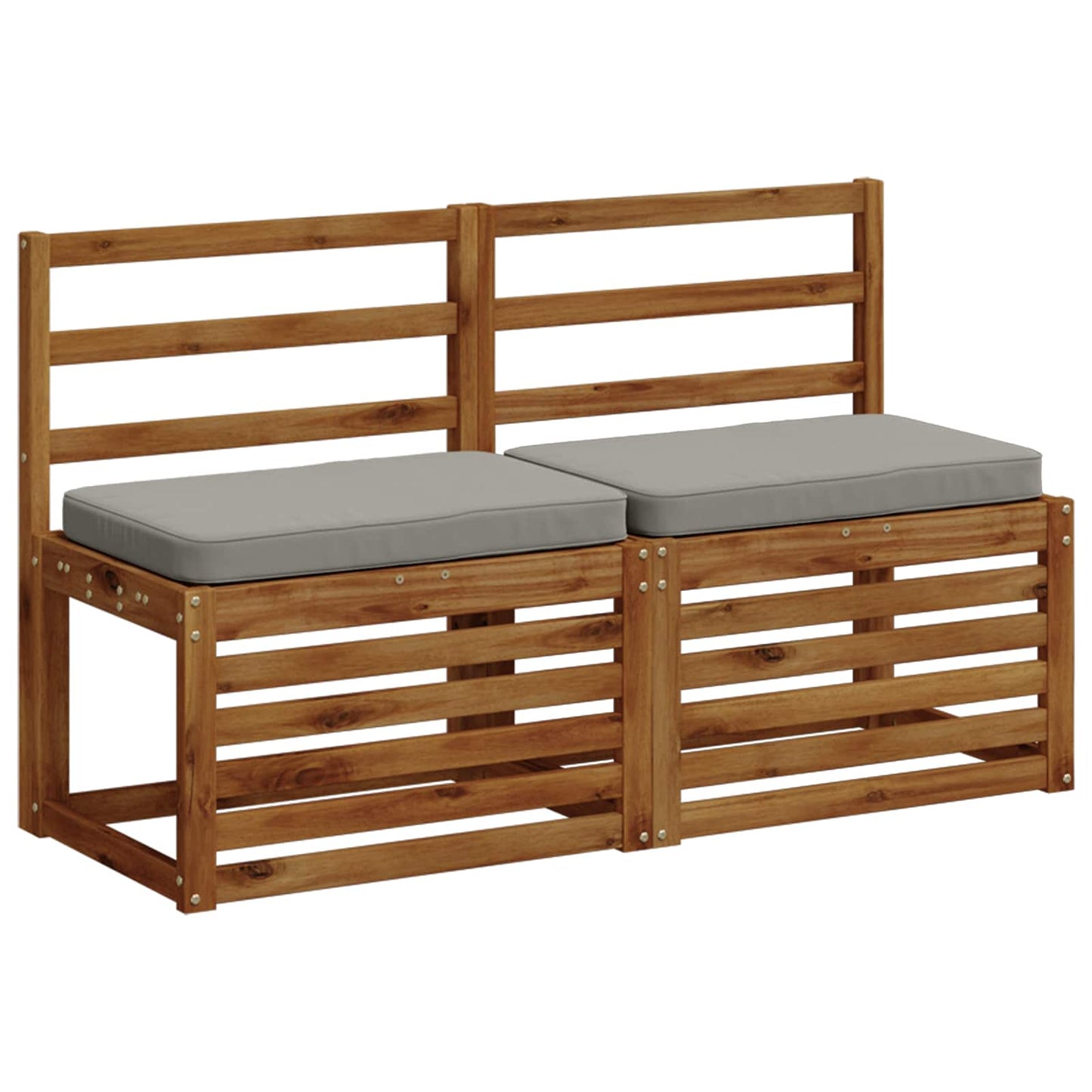 vidaXL Μαξιλάρια Πάγκου 2 Τεμαχίων VUGHT 2 pcs 100% Πολυεστέρας Γκρι
