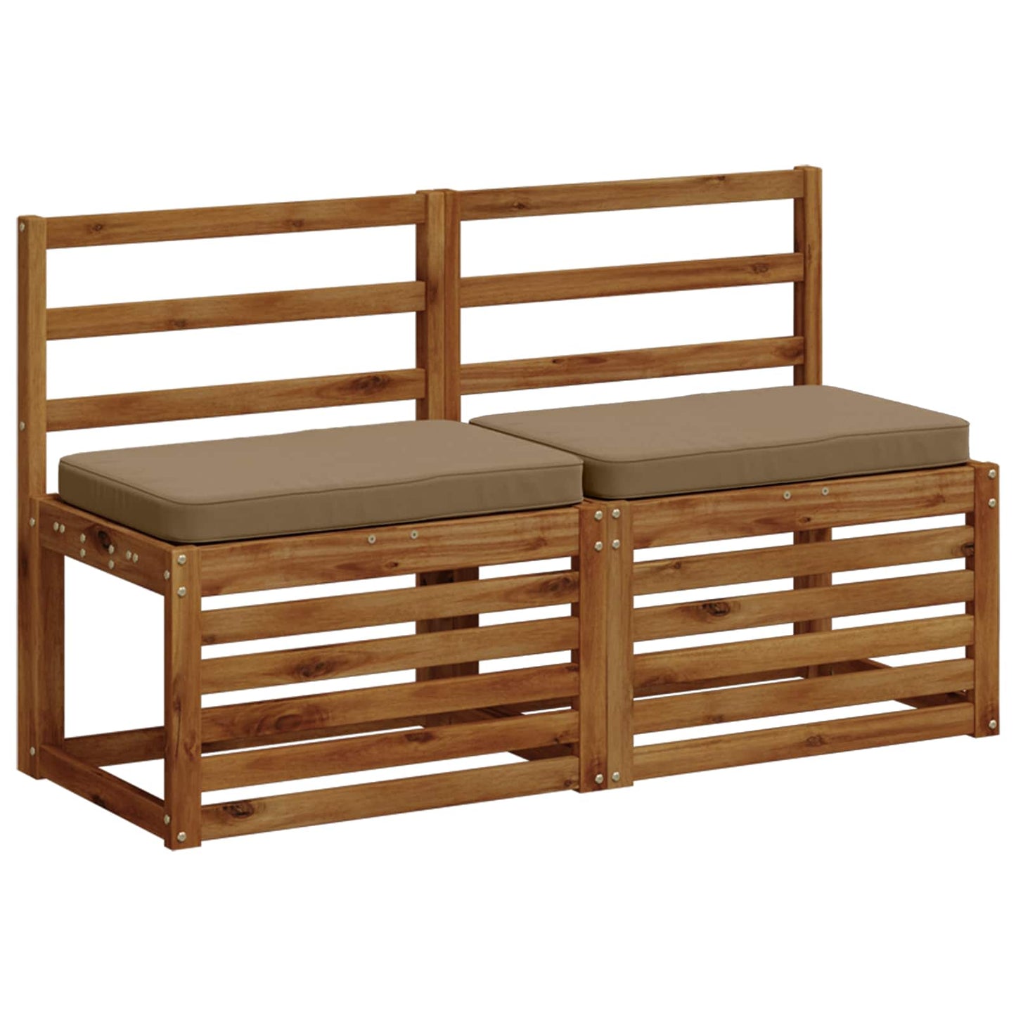 vidaXL Μαξιλάρια Πάγκου 2 Τεμαχίων VUGHT 2 pcs 100% Πολυεστέρας Taupe