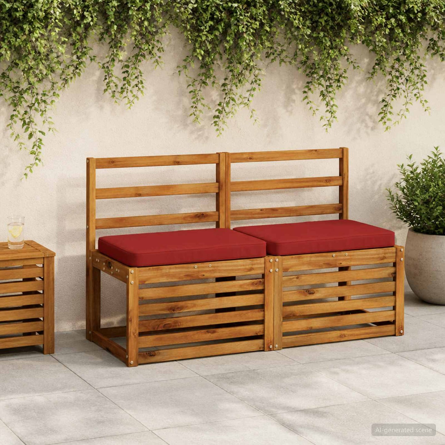vidaXL Μαξιλάρια Πάγκου 2 Τεμαχίων VUGHT 2 pcs 100% Πολυεστέρας