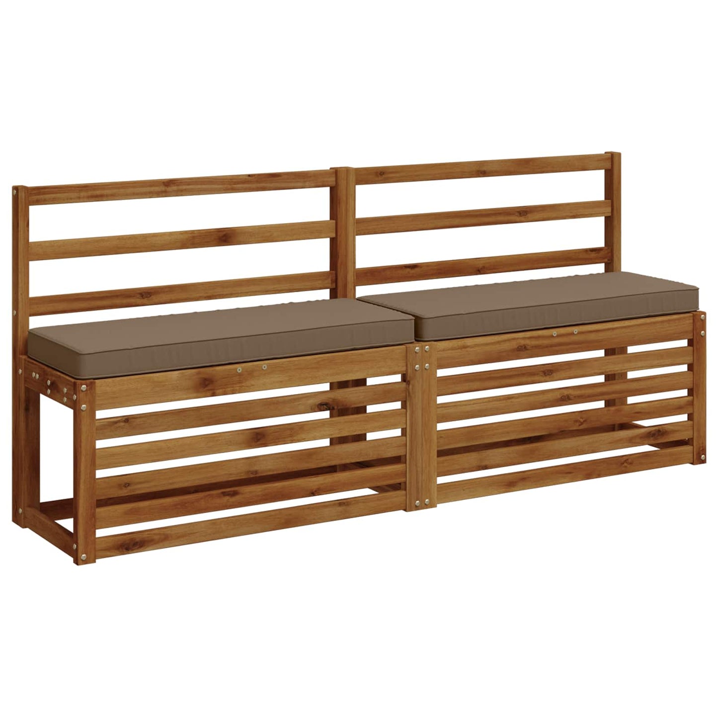 vidaXL Μαξιλάρια Πάγκου 2 Τεμαχίων VUGHT 2 pcs 100% Πολυεστέρας Taupe