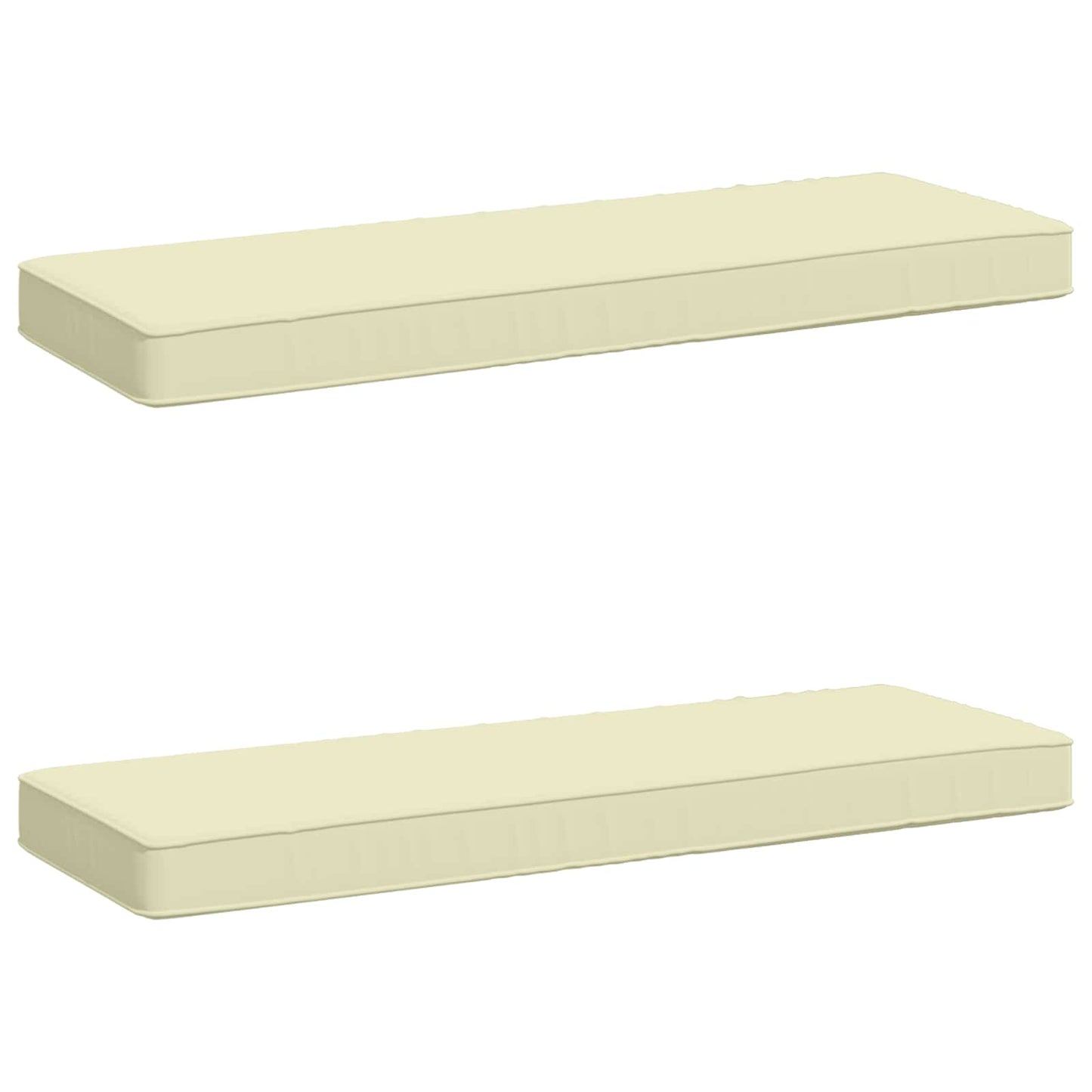 vidaXL Μαξιλάρια Πάγκου 2 Τεμαχίων VUGHT 2 pcs 100% Πολυεστέρας Κρεμ