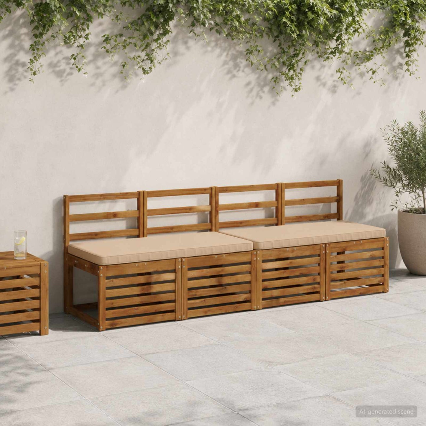 vidaXL Μαξιλάρι Πάγκου 1 Τεμαχίου VUGHT 100% Πολυεστέρας Άμμος