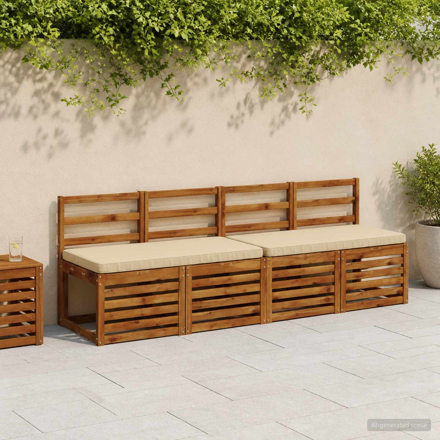vidaXL Μαξιλάρι Πάγκου 1 Τεμαχίου VUGHT 100% Πολυεστέρας Μπεζ