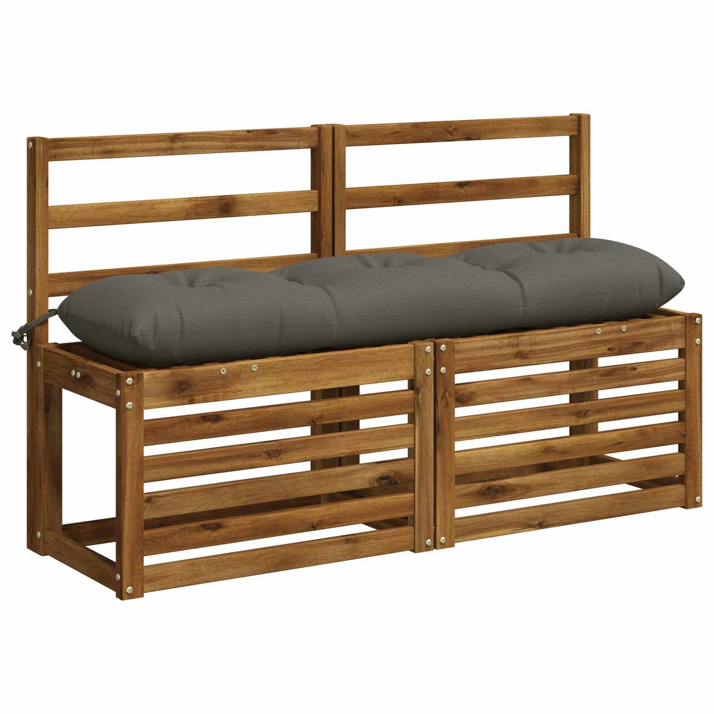 vidaXL Μαξιλάρι πάγκου VIANEN 100% Πολυεστέρας Γκρι 120 x 30 x 12 εκ