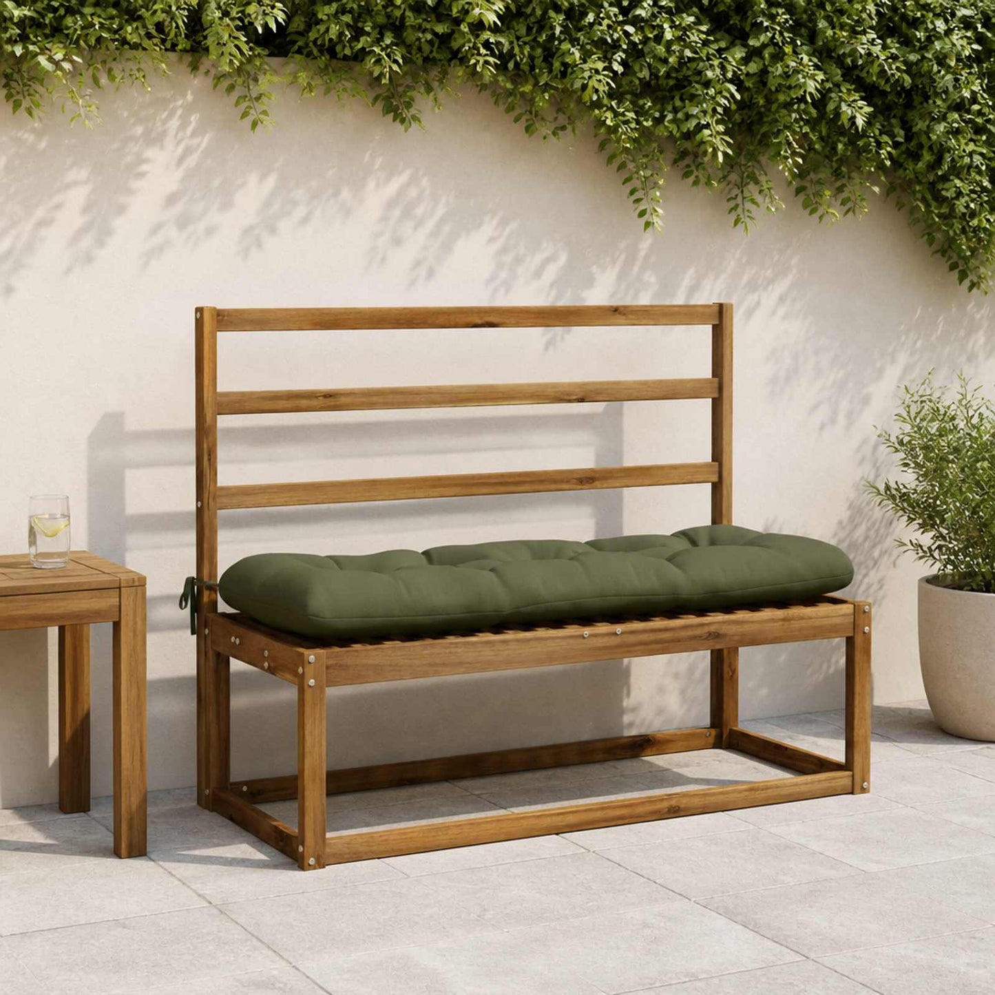 vidaXL Μαξιλάρι πάγκου VIANEN 100% Πολυεστέρας Λαδί 130 x 40 x 12 εκ