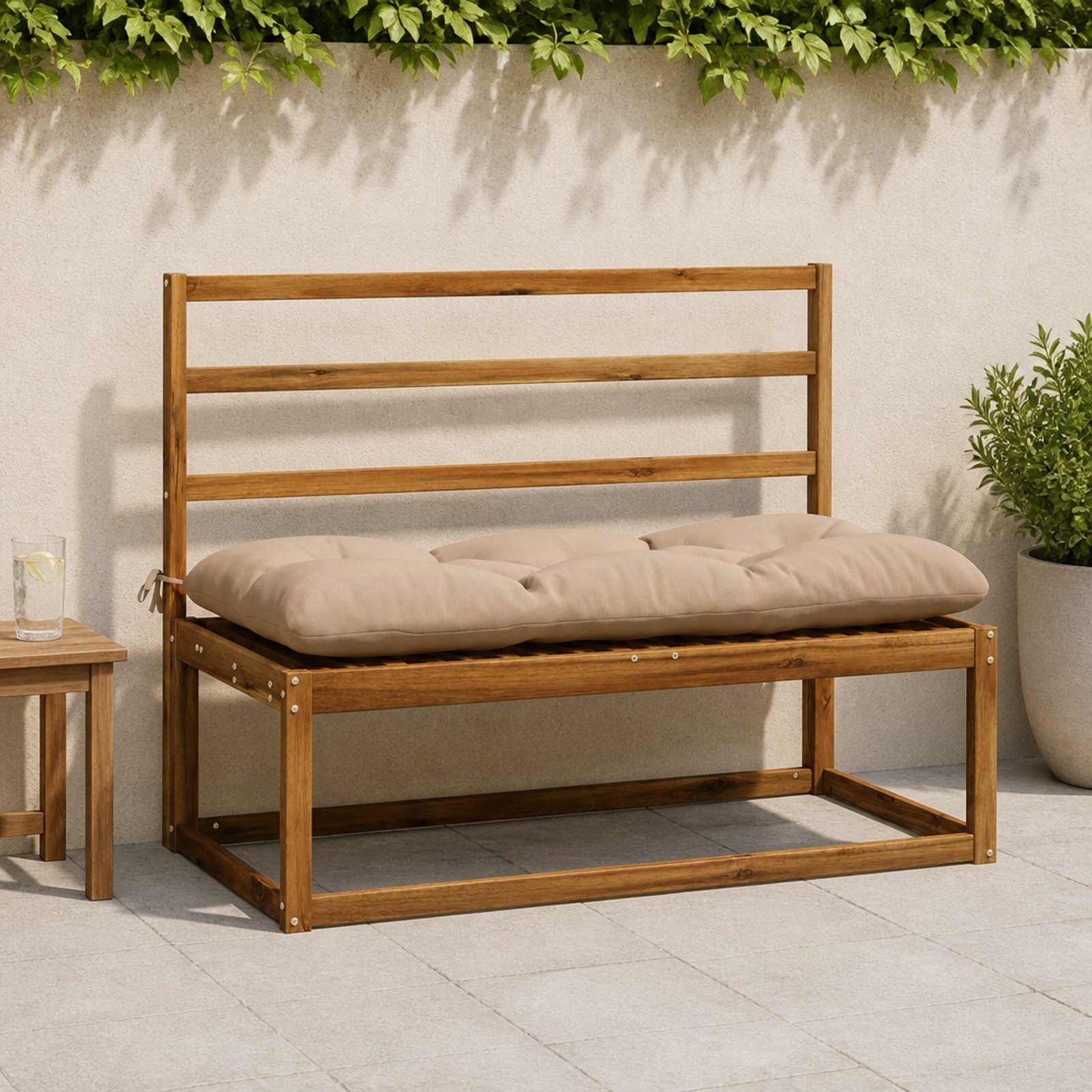 vidaXL Μαξιλάρι πάγκου VIANEN 100% Πολυεστέρας Άμμος 110 x 50 x 12 εκ