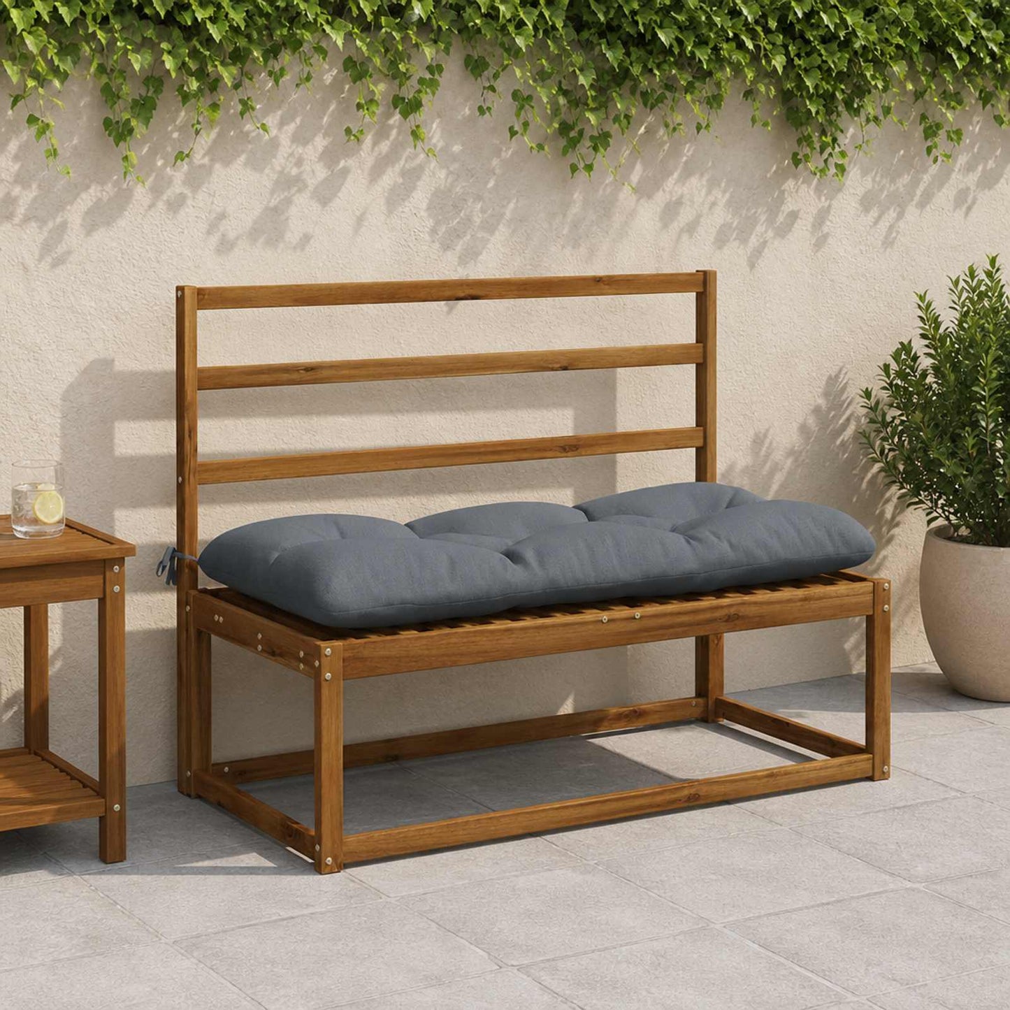 vidaXL Μαξιλάρι πάγκου VIANEN 100% Πολυεστέρας Μπλε 100 x 50 x 12 εκ
