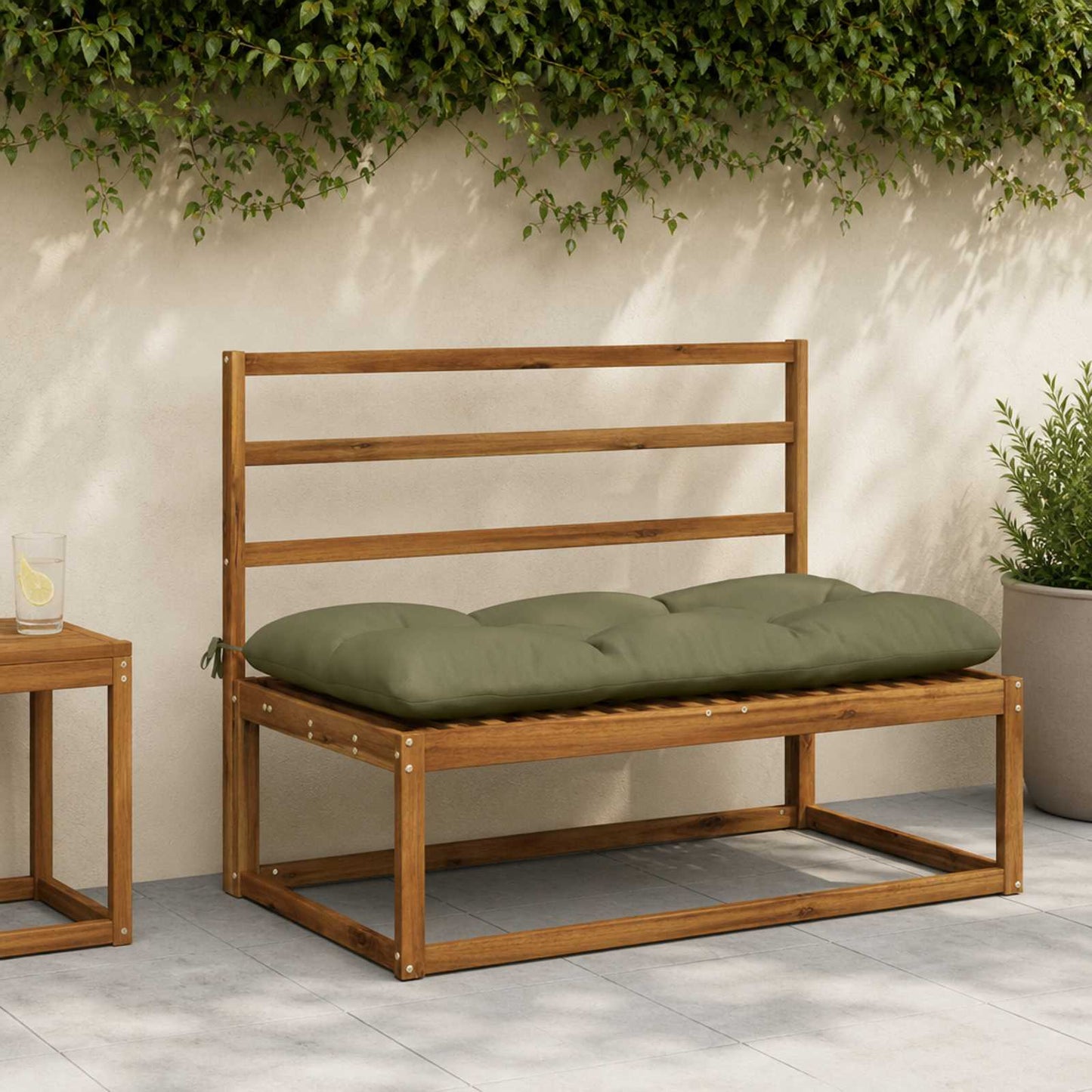 vidaXL Μαξιλάρι πάγκου VIANEN 100% Πολυεστέρας Λαδί 110 x 60 x 12 εκ
