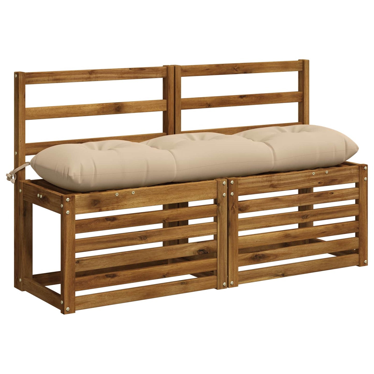 vidaXL Μαξιλάρι πάγκου VIANEN 100% Πολυεστέρας Κρεμ 130 x 30 x 12 εκ