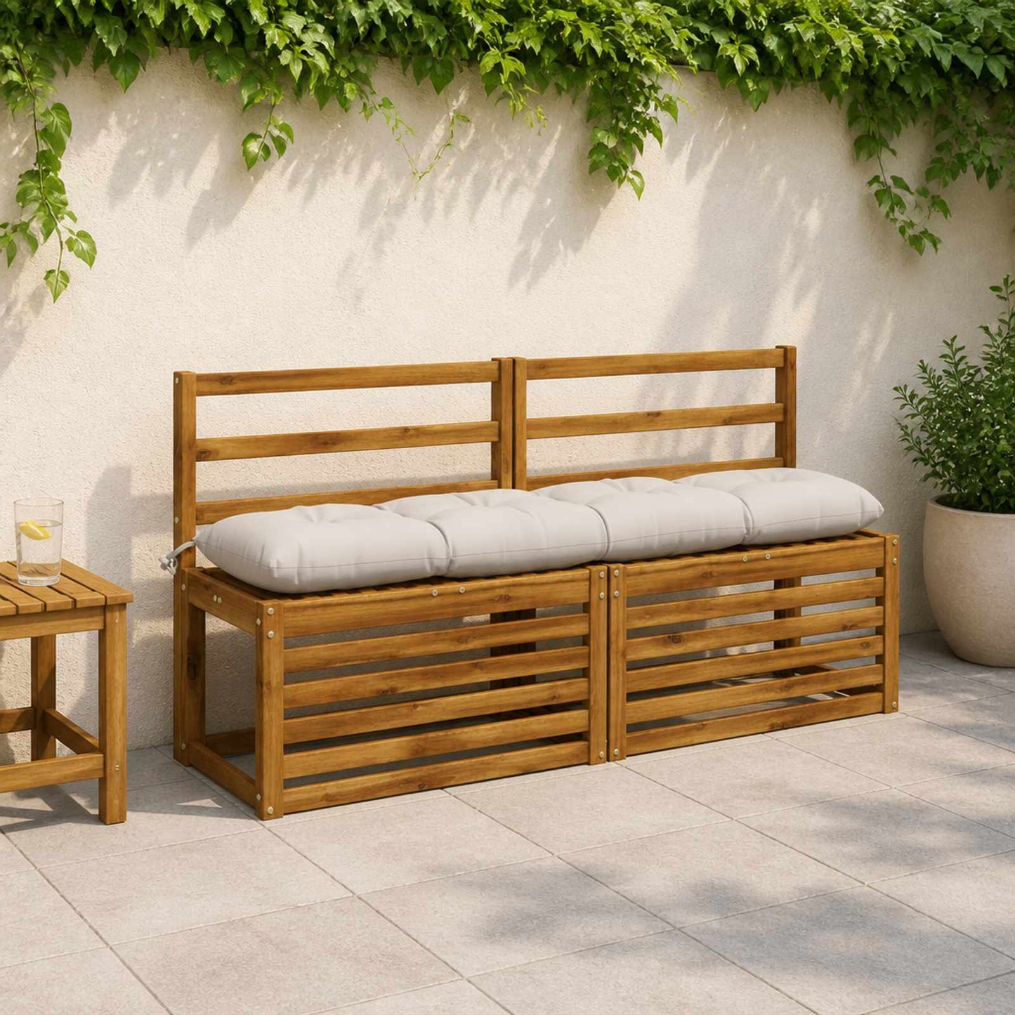 vidaXL Μαξιλάρι πάγκου VIANEN 100% Πολυεστέρας Λευκό 150 x 30 x 12 εκ