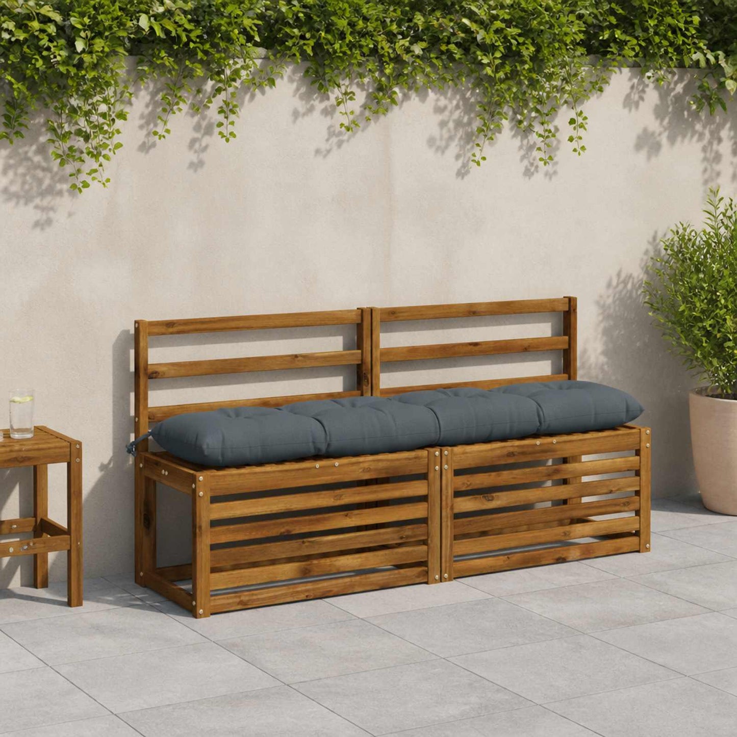vidaXL Μαξιλάρι πάγκου VIANEN 100% Πολυεστέρας Μπλε 160 x 30 x 12 εκ