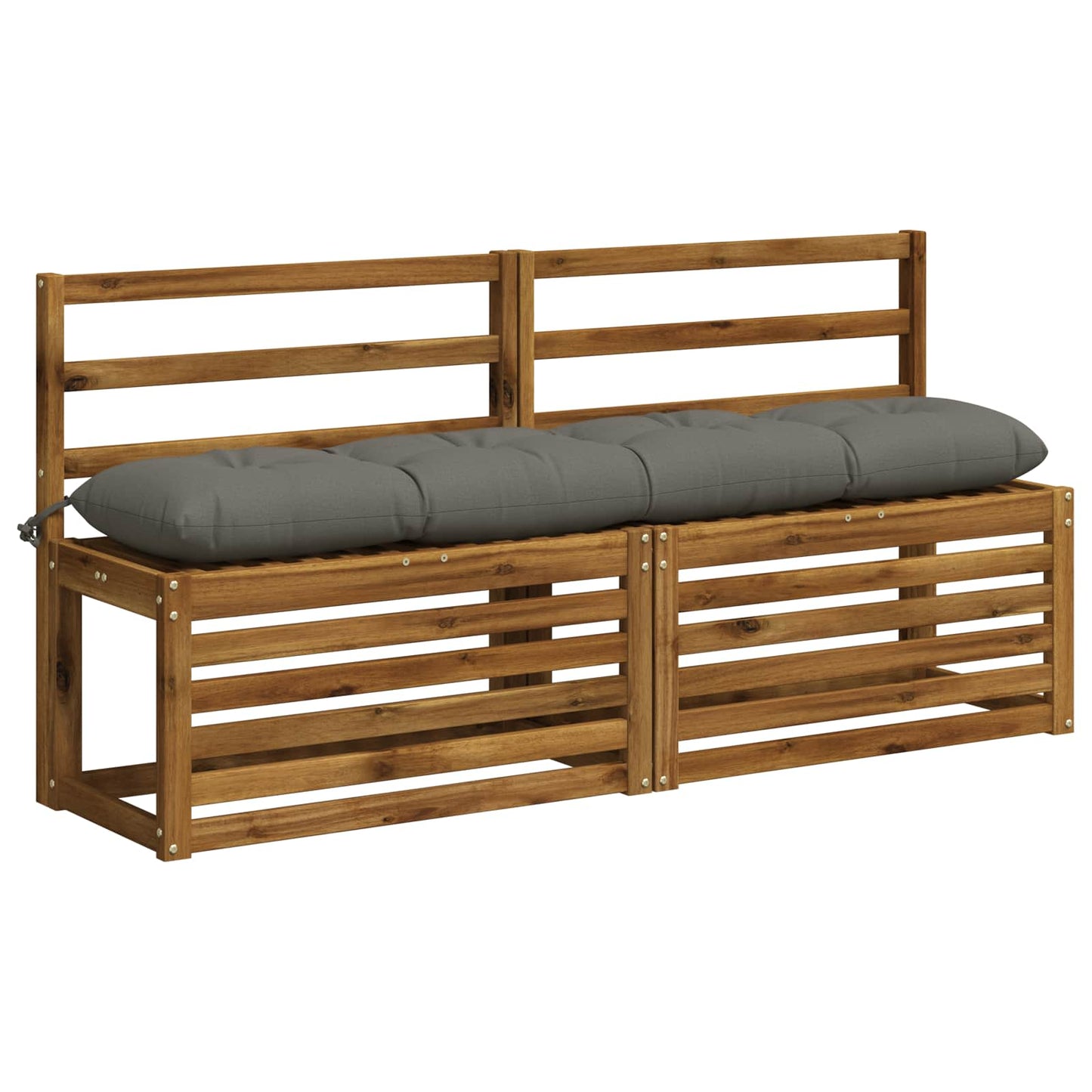 vidaXL Μαξιλάρι πάγκου VIANEN 100% Πολυεστέρας Γκρι 150 x 30 x 12 εκ