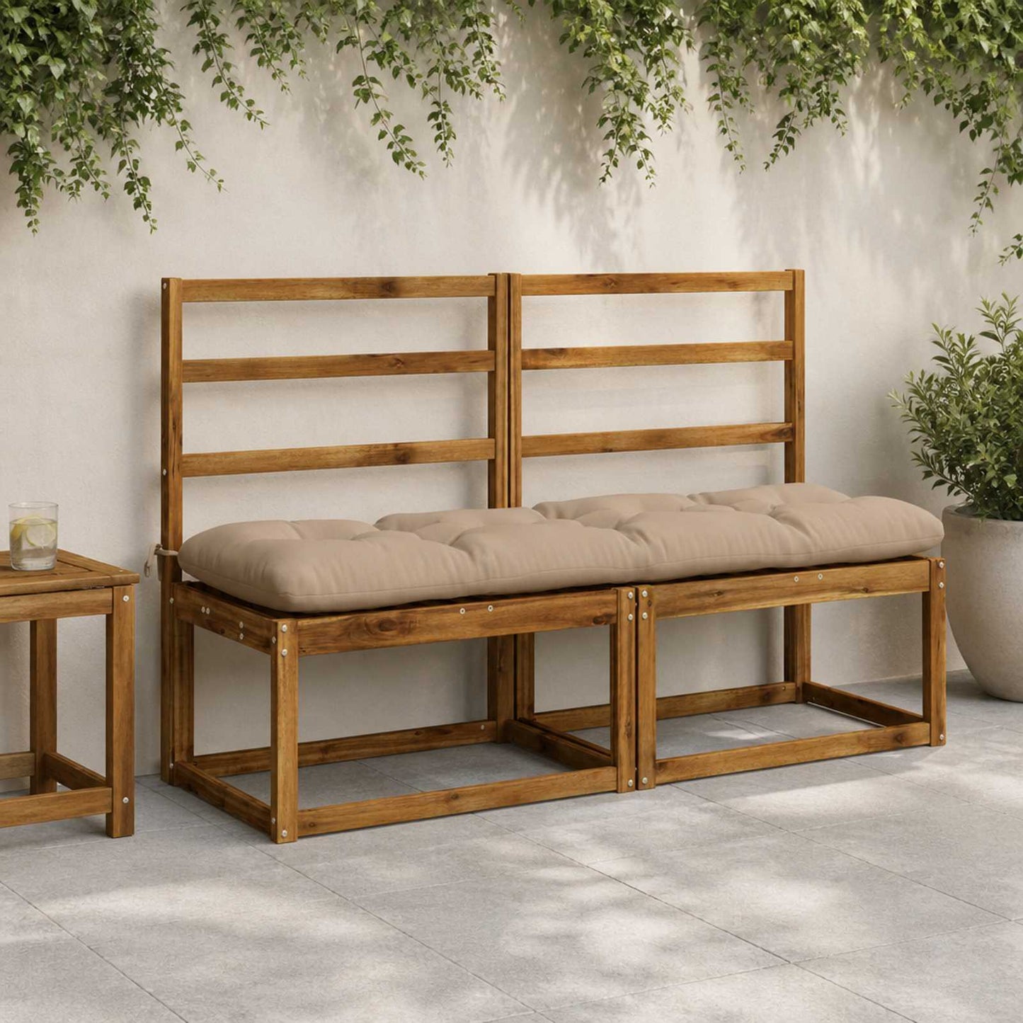 vidaXL Μαξιλάρι πάγκου VIANEN 100% Πολυεστέρας Άμμος 150 x 40 x 12 εκ