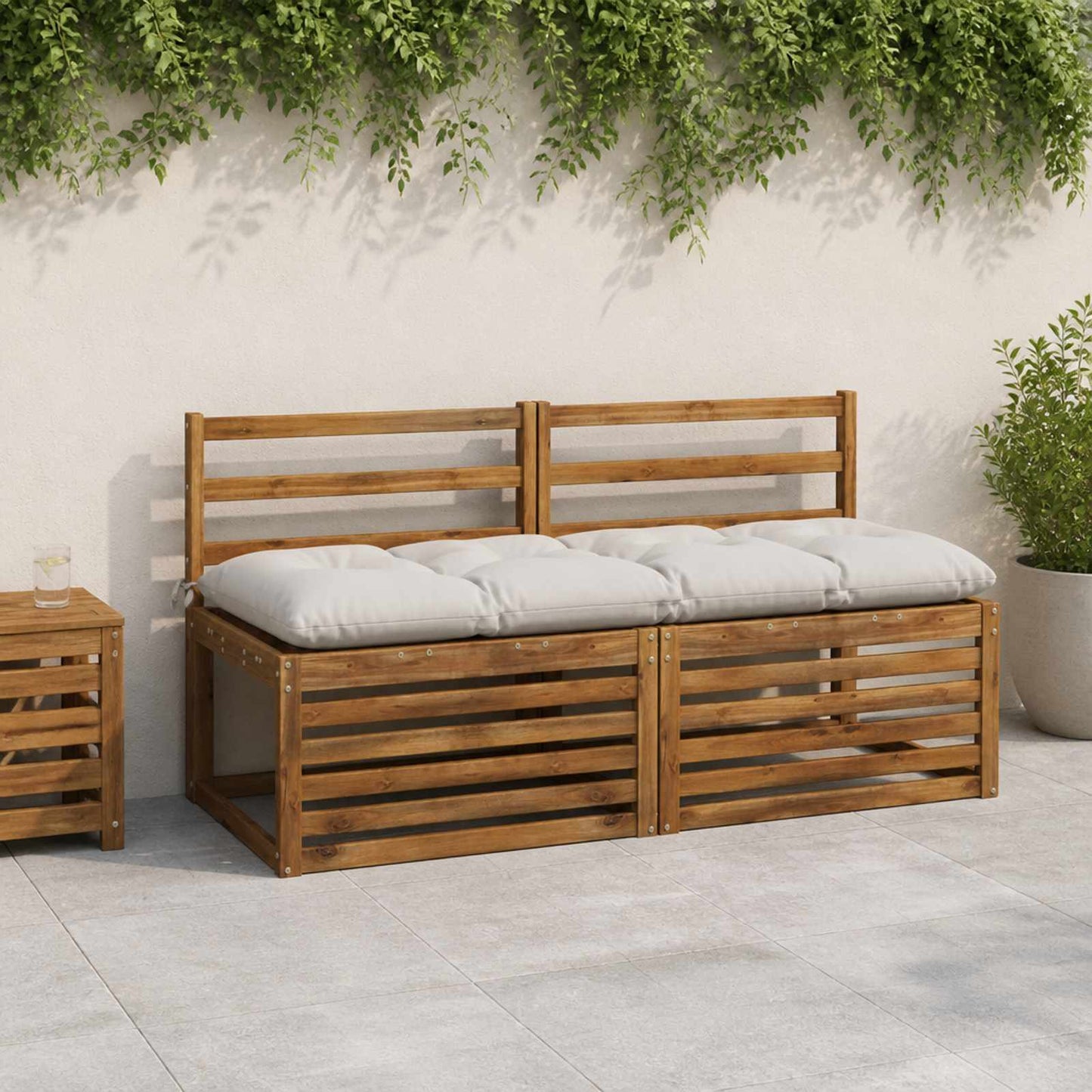 vidaXL Μαξιλάρι πάγκου VIANEN 100% Πολυεστέρας Λευκό 150 x 50 x 12 εκ