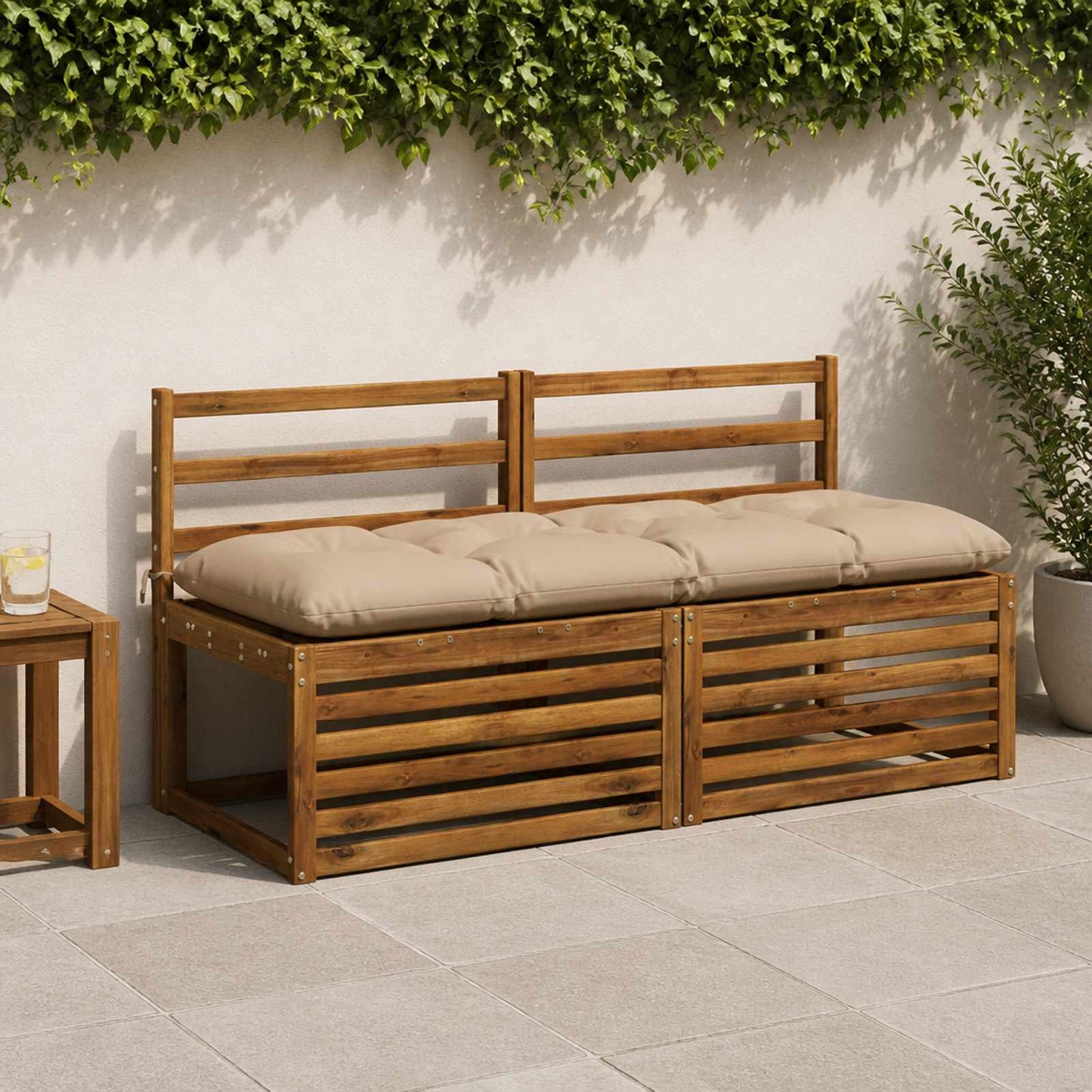 vidaXL Μαξιλάρι πάγκου VIANEN 100% Πολυεστέρας Άμμος 140 x 50 x 12 εκ
