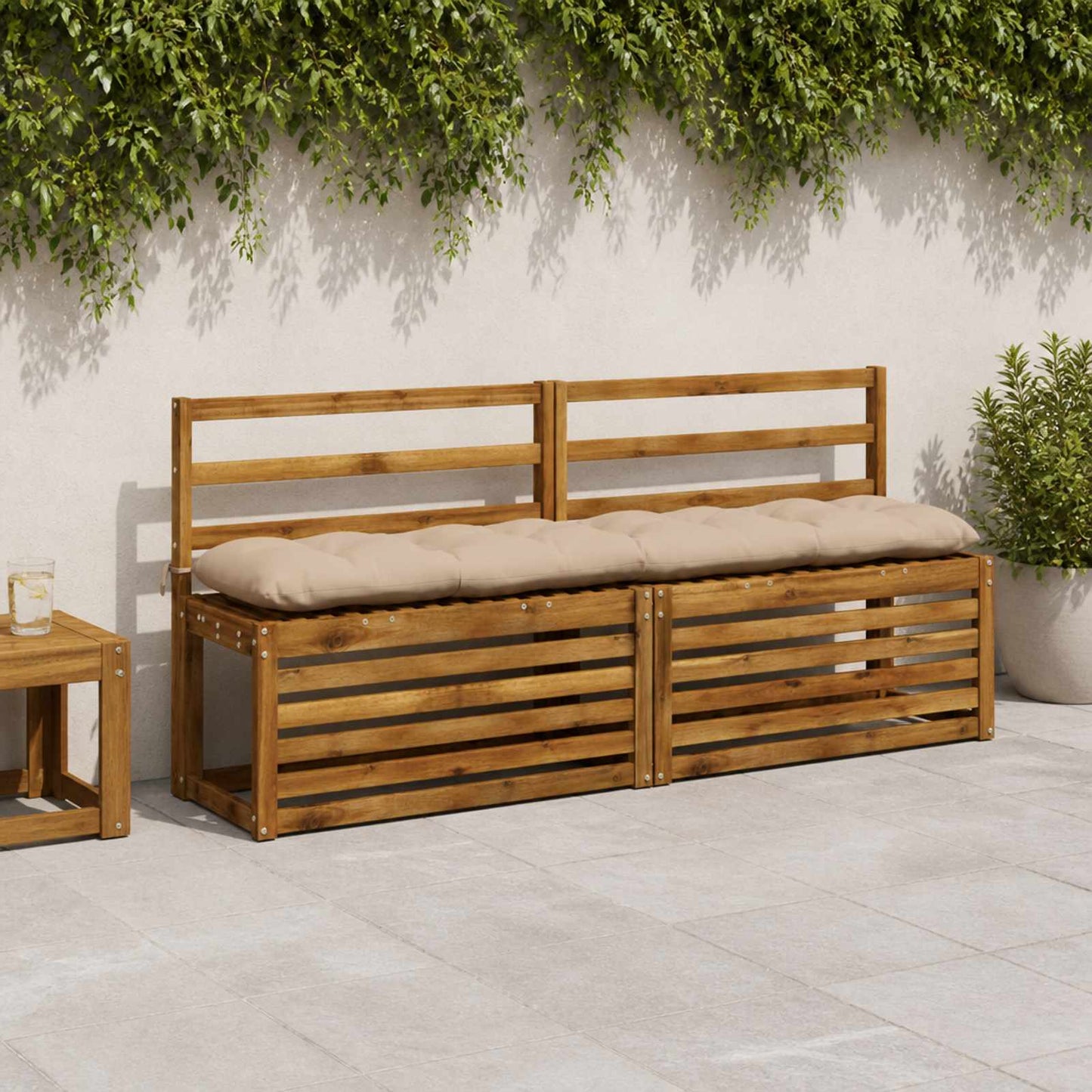 vidaXL Μαξιλάρι πάγκου VIANEN 100% Πολυεστέρας Άμμος 170 x 30 x 12 εκ