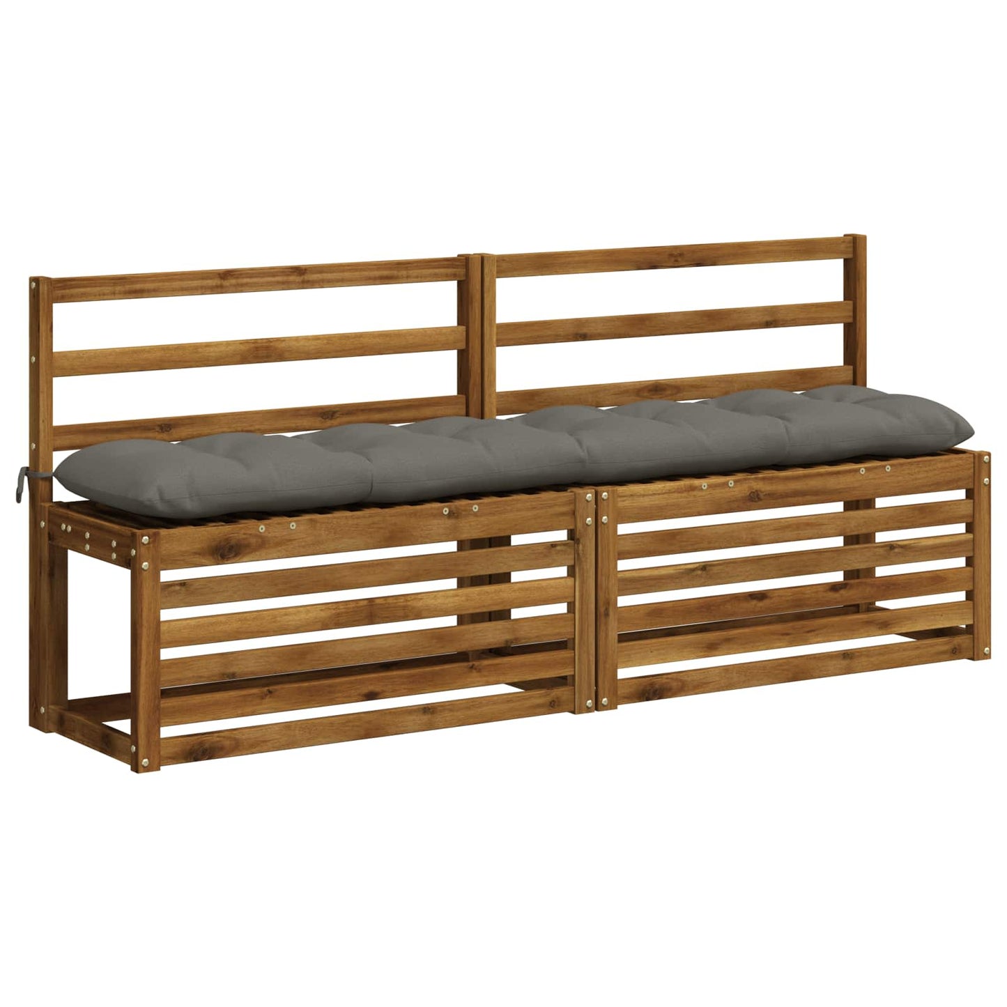 vidaXL Μαξιλάρι πάγκου VIANEN 100% Πολυεστέρας Γκρι 170 x 30 x 12 εκ
