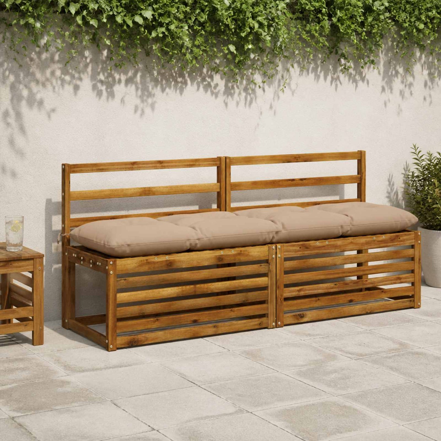 vidaXL Μαξιλάρι πάγκου VIANEN 100% Πολυεστέρας Άμμος 170 x 40 x 12 εκ