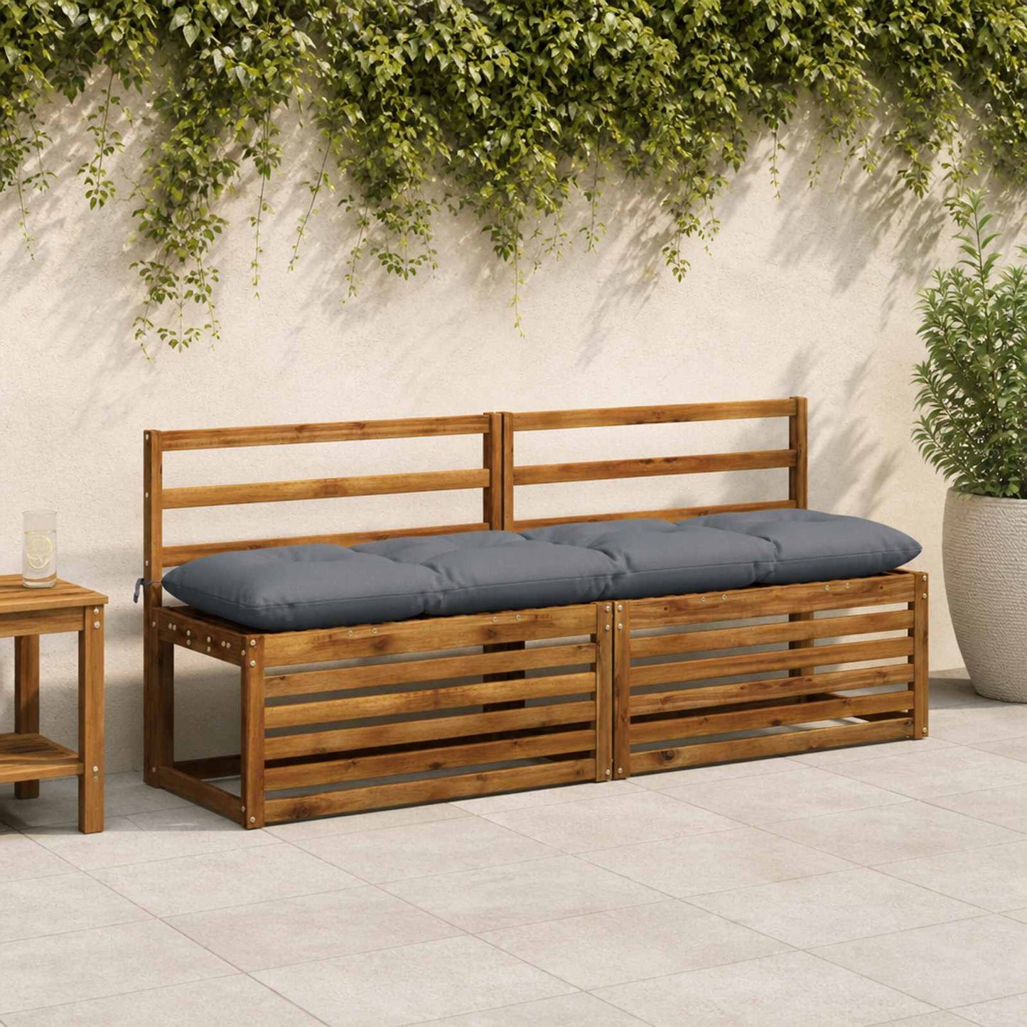 vidaXL Μαξιλάρι πάγκου VIANEN 100% Πολυεστέρας Μπλε 180 x 40 x 12 εκ