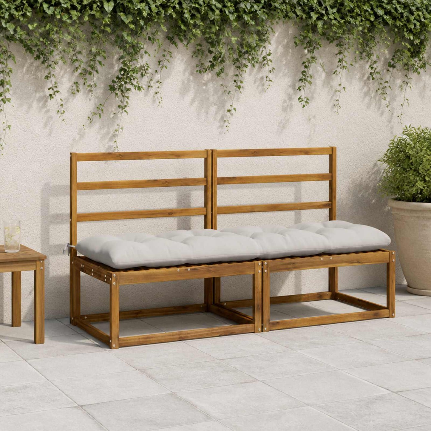 vidaXL Μαξιλάρι πάγκου VIANEN 100% Πολυεστέρας Λευκό 180 x 50 x 12 εκ