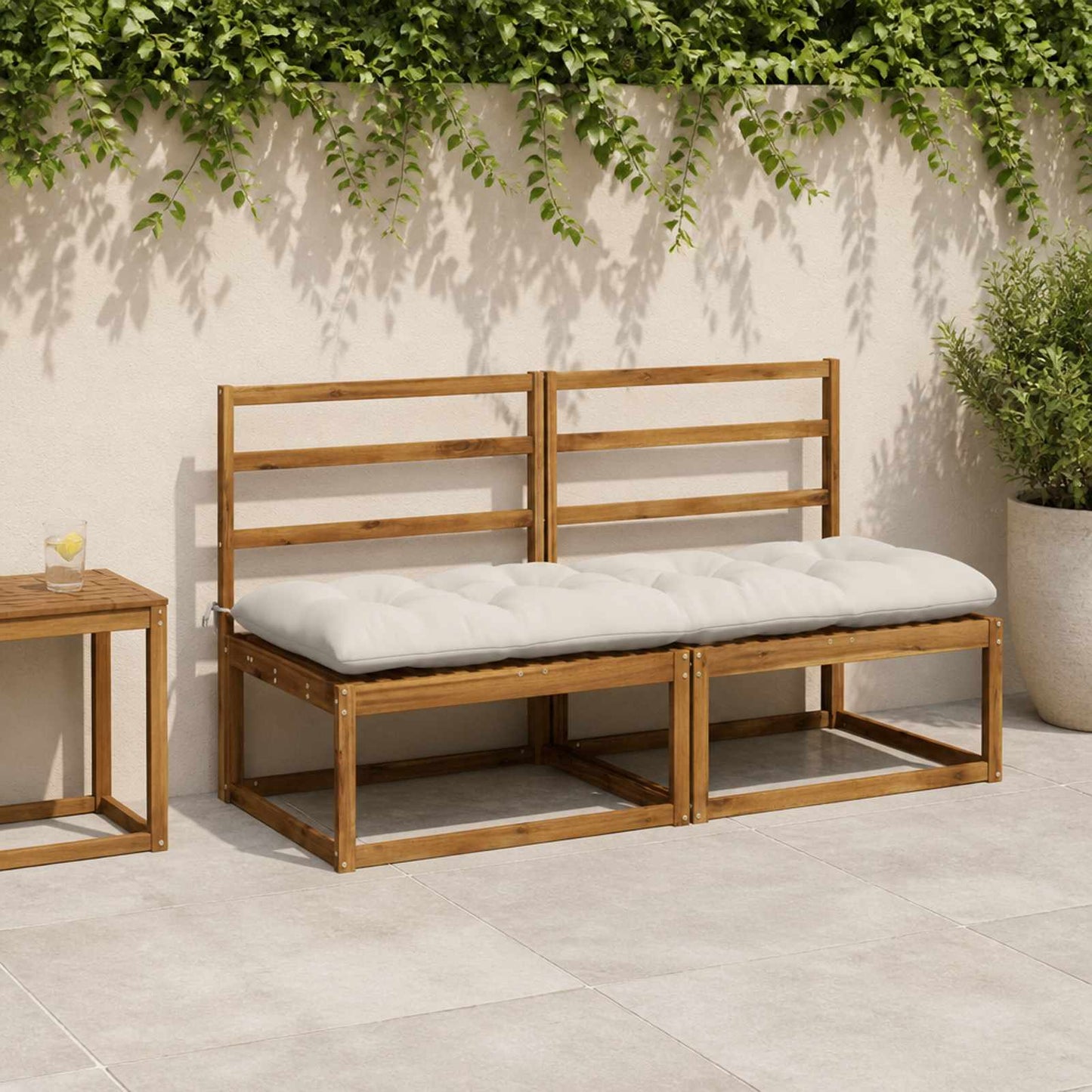 vidaXL Μαξιλάρι πάγκου VIANEN 100% Πολυεστέρας Λευκό 180 x 60 x 12 εκ