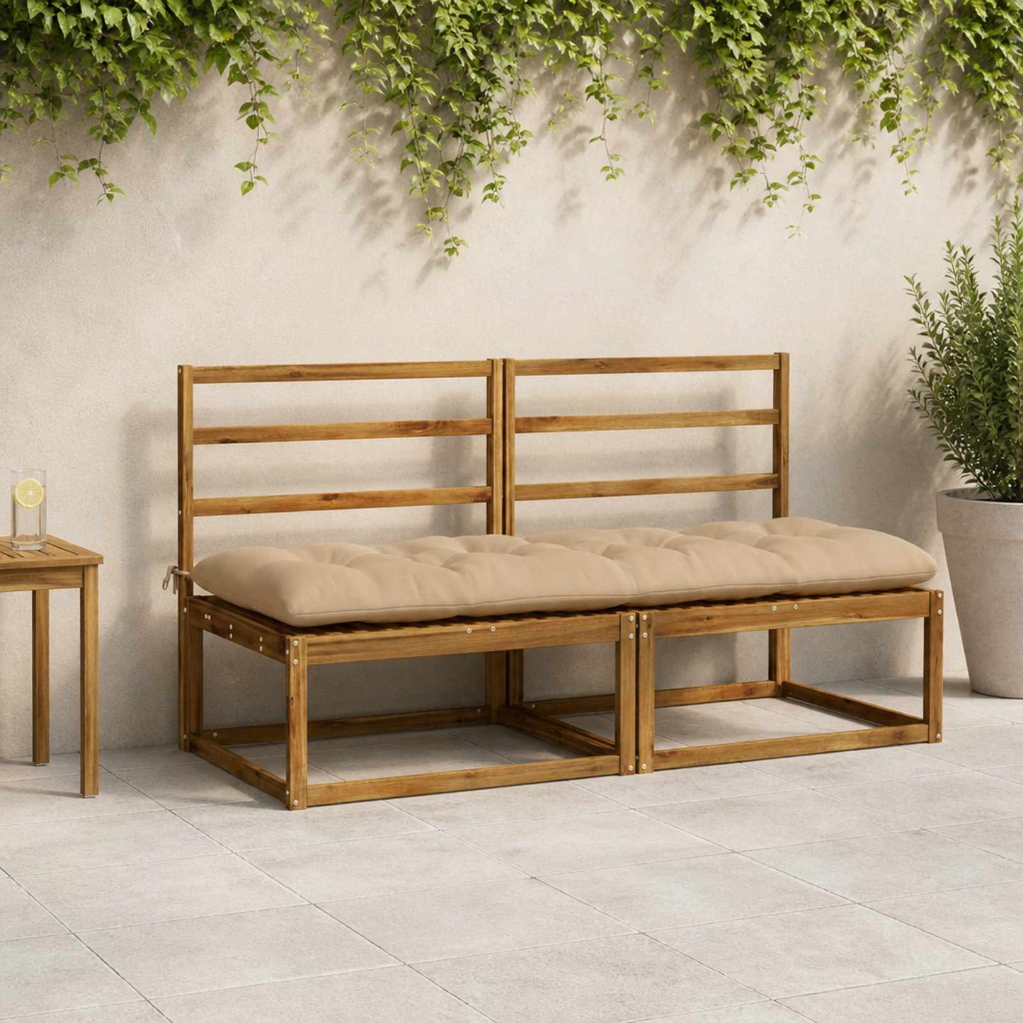 vidaXL Μαξιλάρι πάγκου VIANEN 100% Πολυεστέρας Άμμος 180 x 60 x 12 εκ