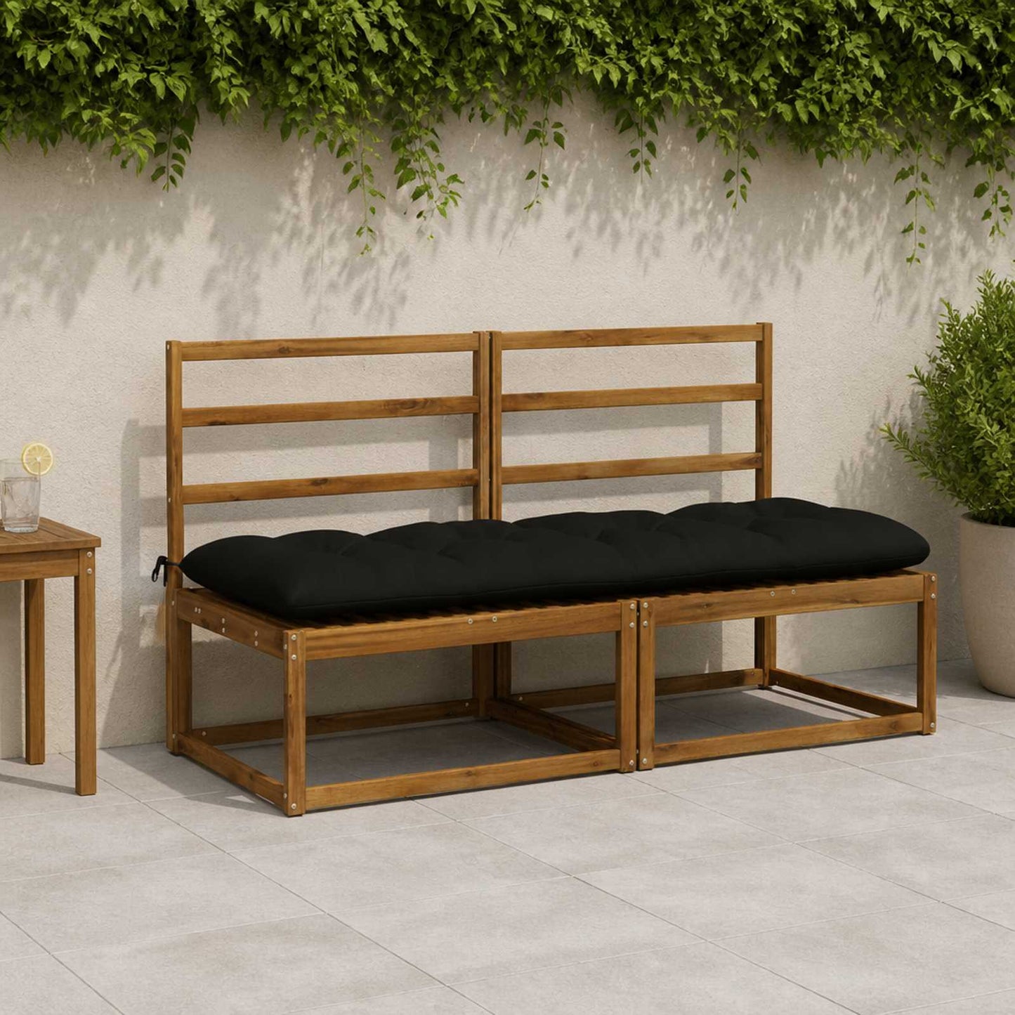 vidaXL Μαξιλάρι πάγκου VIANEN 100% Πολυεστέρας Μαύρο 170 x 60 x 12 εκ