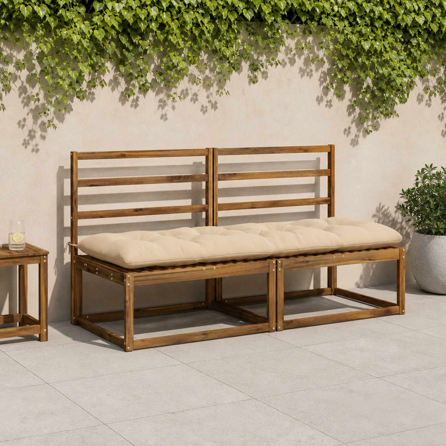 vidaXL Μαξιλάρι πάγκου VIANEN 100% Πολυεστέρας Κρεμ 180 x 60 x 12 εκ