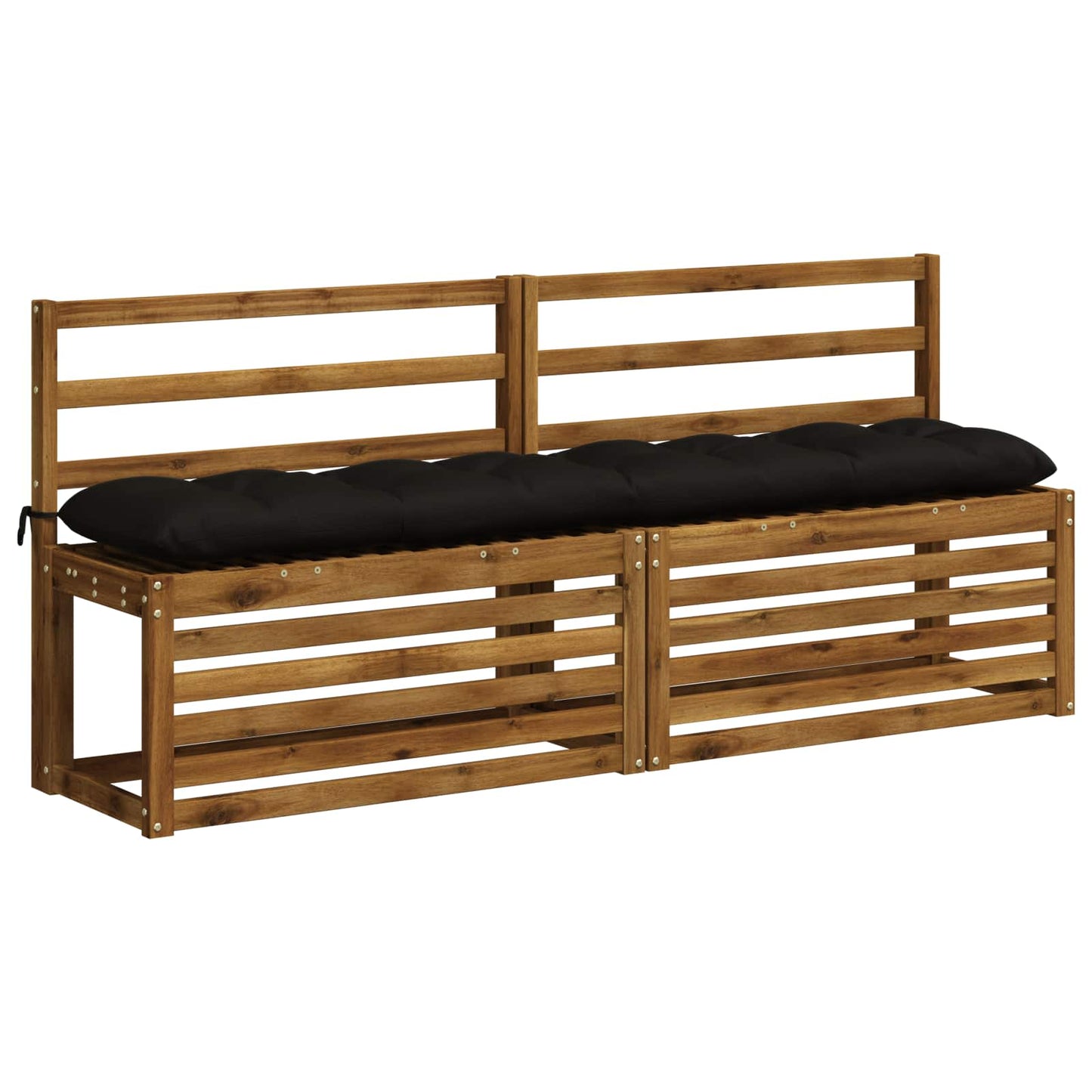 vidaXL Μαξιλάρι πάγκου VIANEN 100% Πολυεστέρας Μαύρο 180 x 30 x 12 εκ