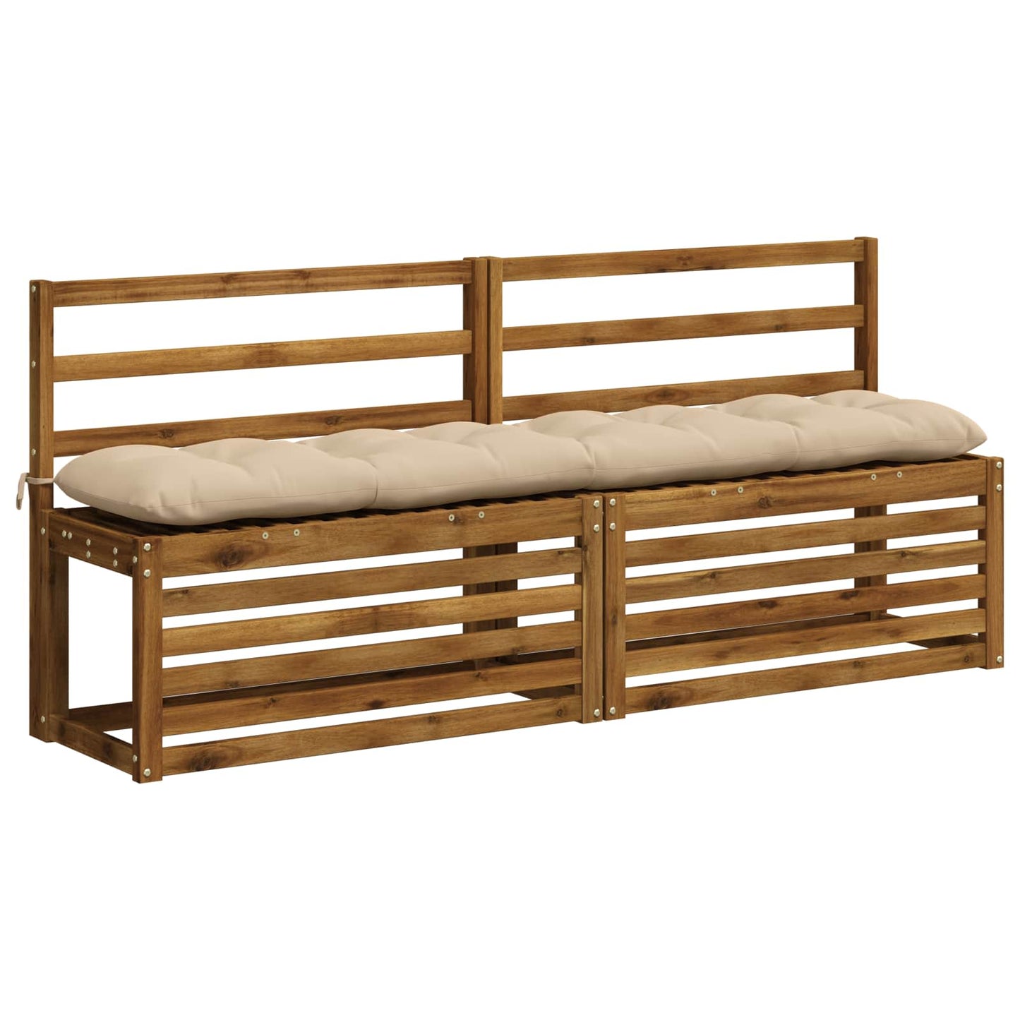 vidaXL Μαξιλάρι πάγκου VIANEN 100% Πολυεστέρας Κρεμ 180 x 30 x 12 εκ