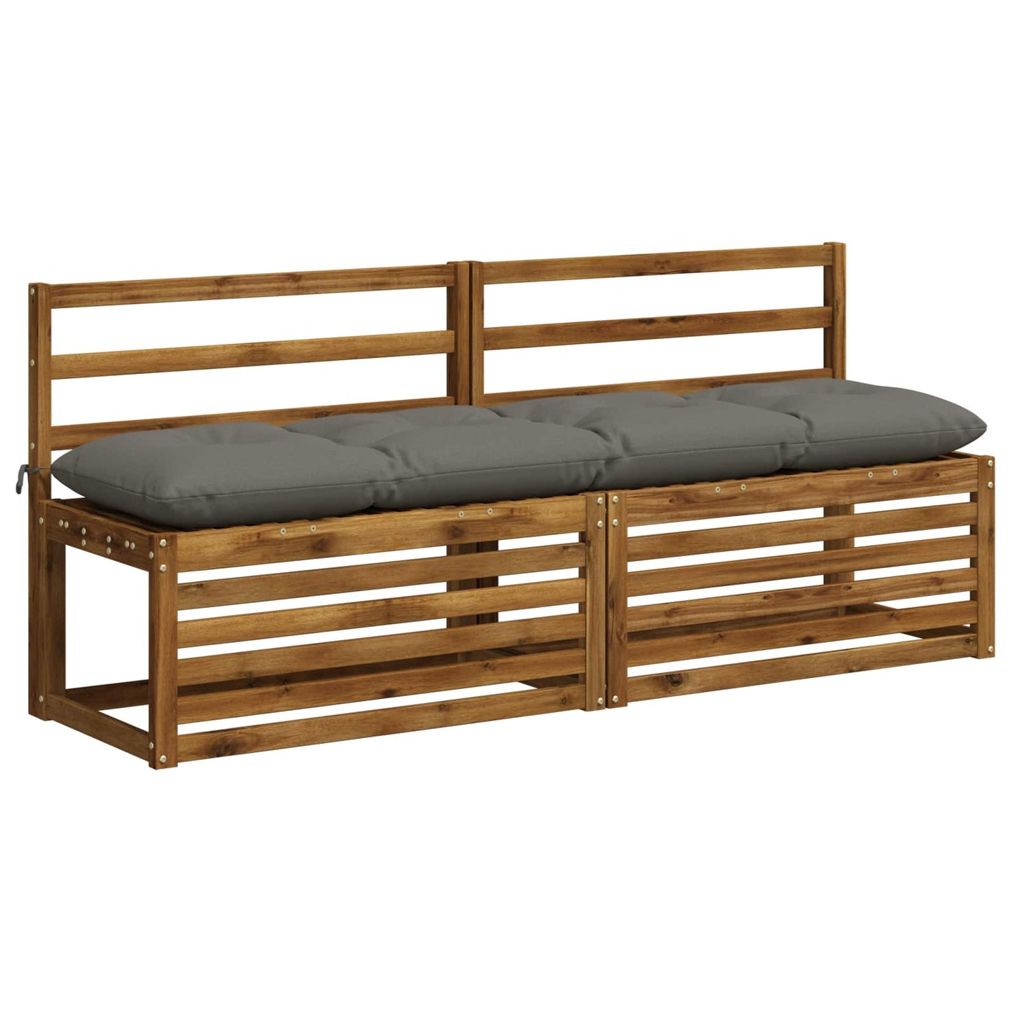 vidaXL Μαξιλάρι πάγκου VIANEN 100% Πολυεστέρας Γκρι 180 x 40 x 12 εκ