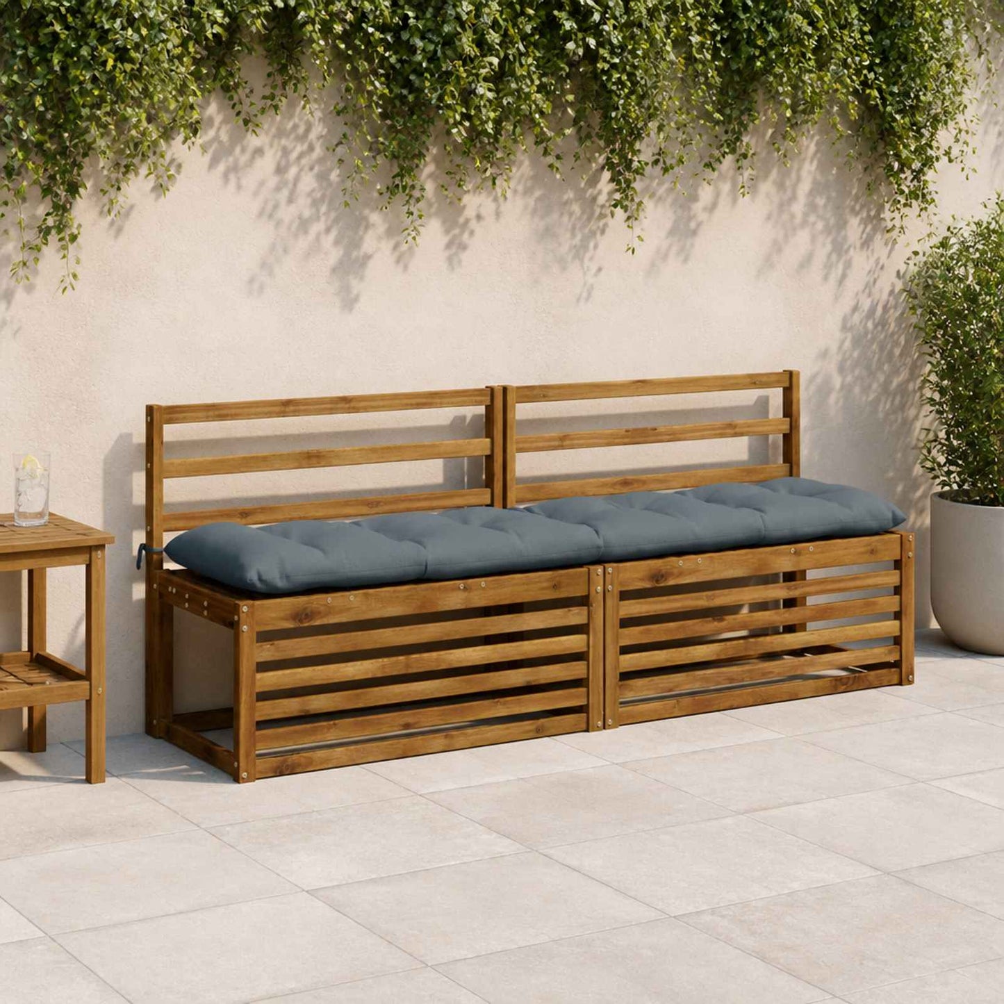 vidaXL Μαξιλάρι πάγκου VIANEN 100% Πολυεστέρας Μπλε 190 x 40 x 12 εκ