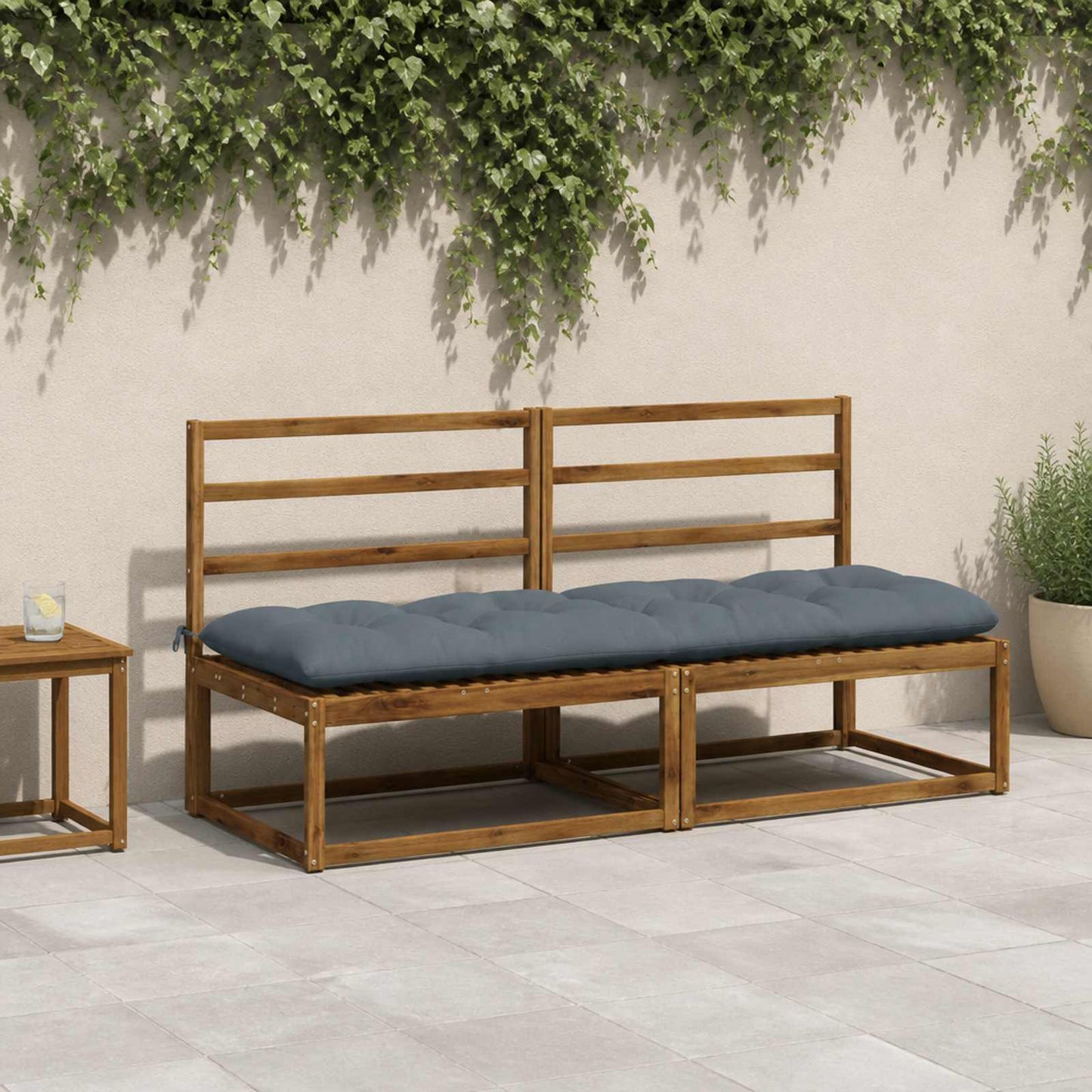 vidaXL Μαξιλάρι πάγκου VIANEN 100% Πολυεστέρας Μπλε 200 x 60 x 12 εκ