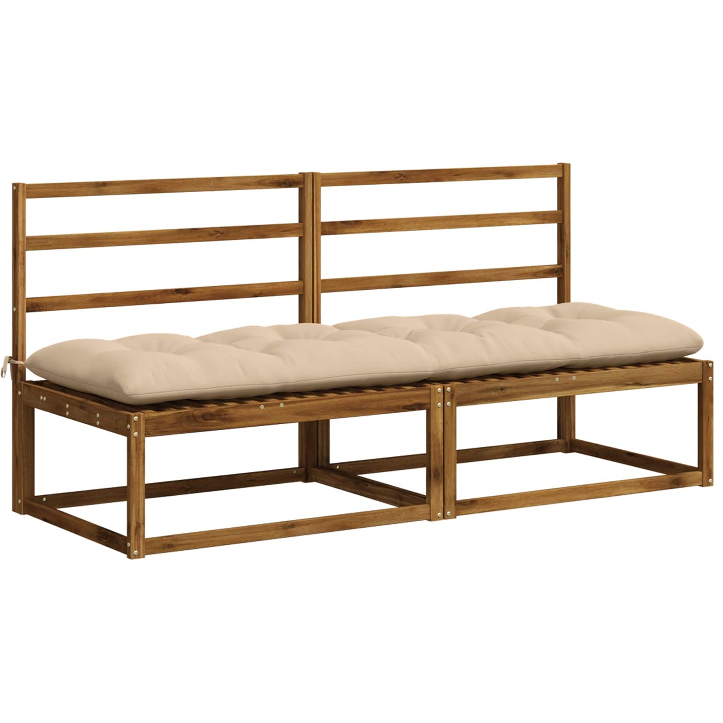 vidaXL Μαξιλάρι πάγκου VIANEN 100% Πολυεστέρας Κρεμ 190 x 60 x 12 εκ