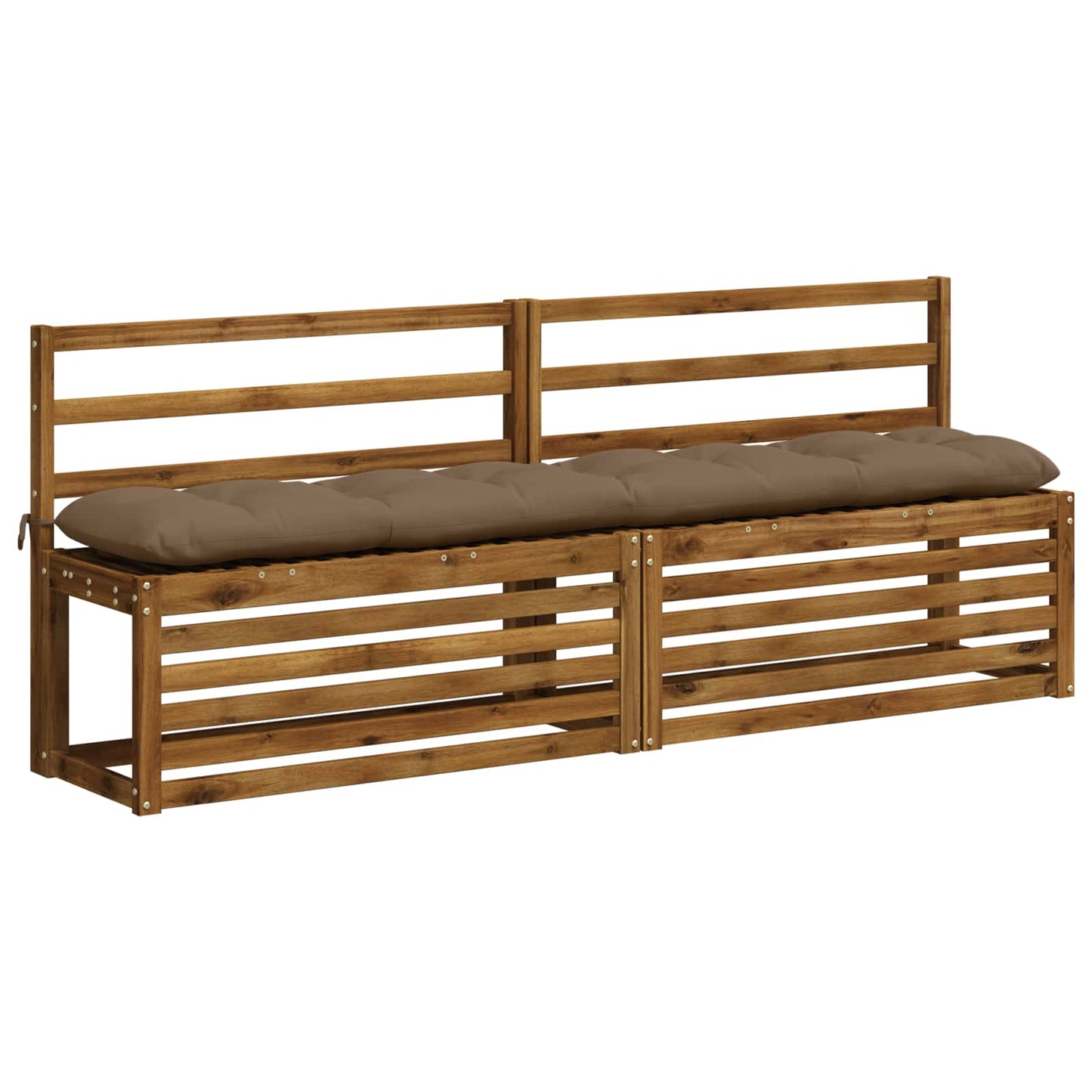 vidaXL Μαξιλάρι πάγκου VIANEN 100% Πολυεστέρας Taupe 200 x 30 x 12 εκ