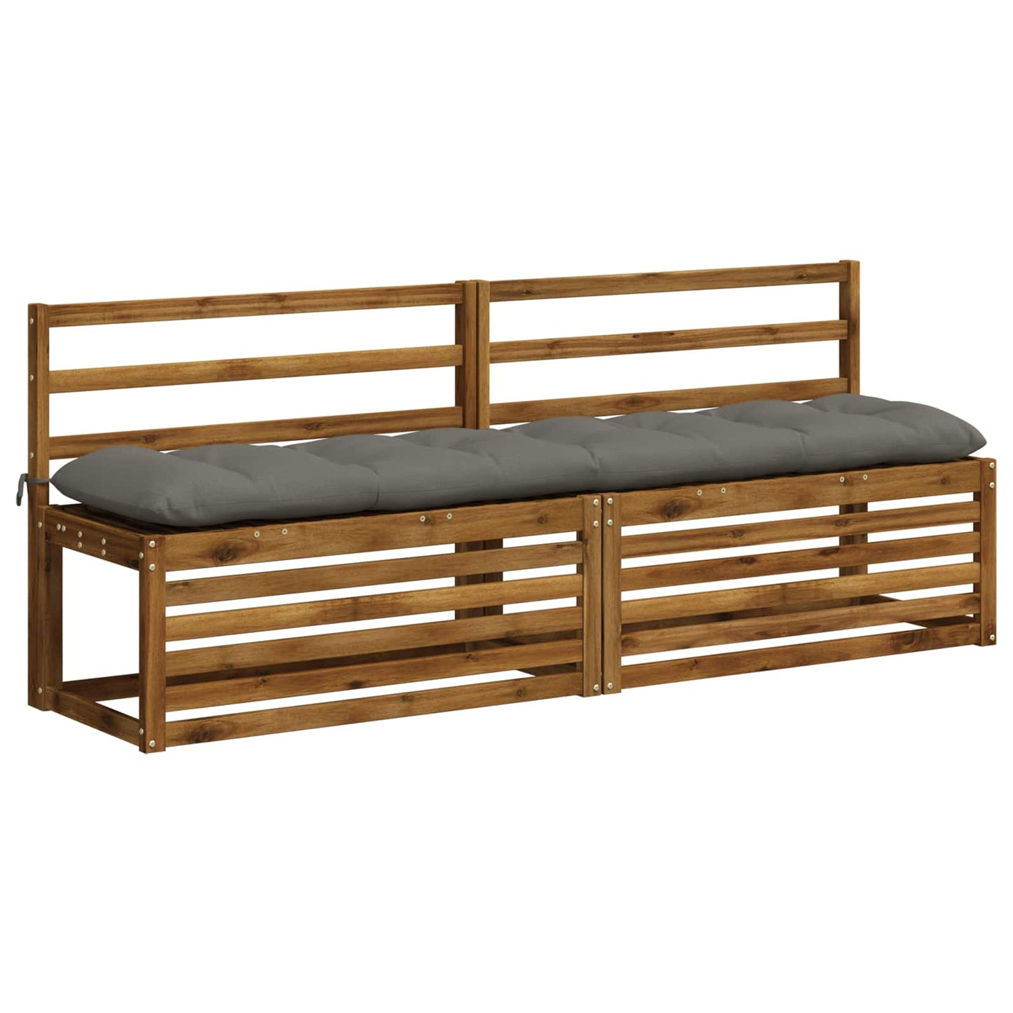 vidaXL Μαξιλάρι πάγκου VIANEN 100% Πολυεστέρας Γκρι 200 x 40 x 12 εκ