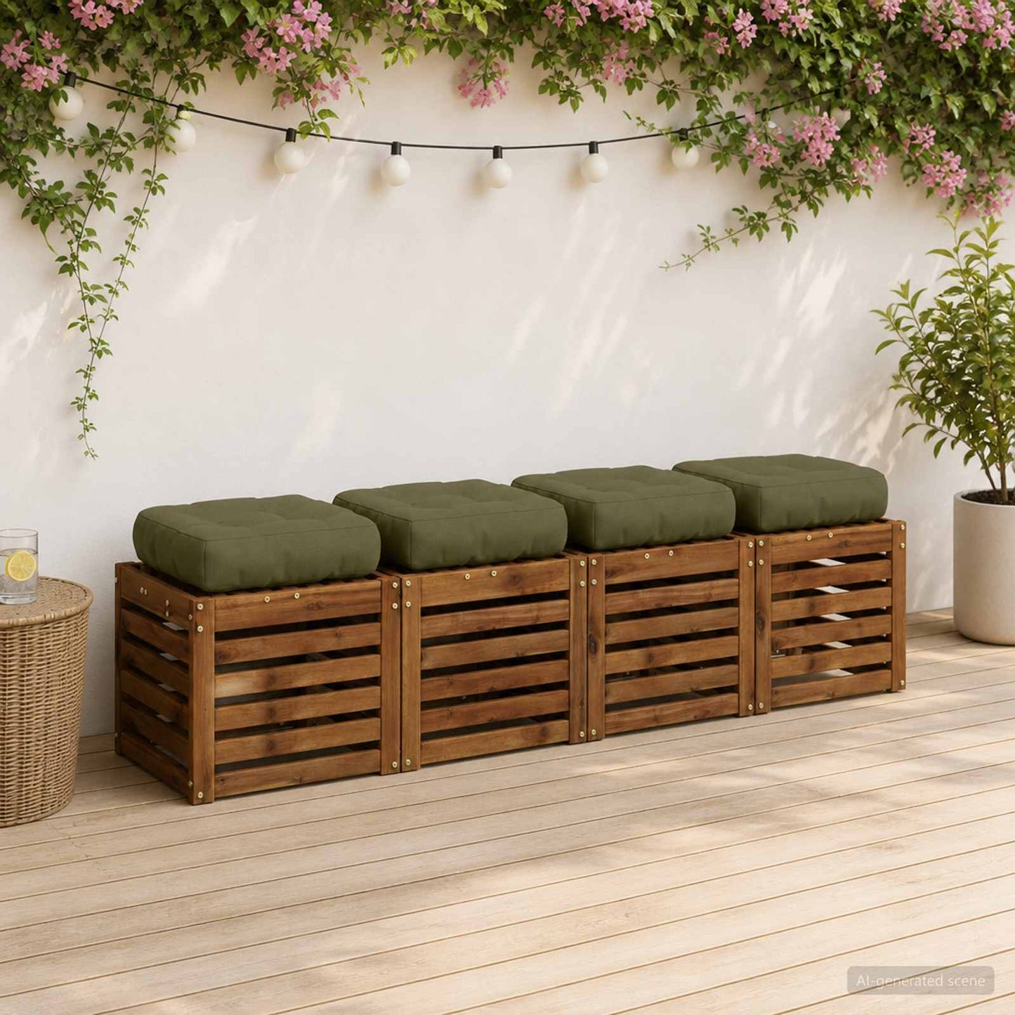 vidaXL Μαξιλάρια καθιστικού 4 κομματιών VIANEN 4 pcs 100% Πολυεστέρας